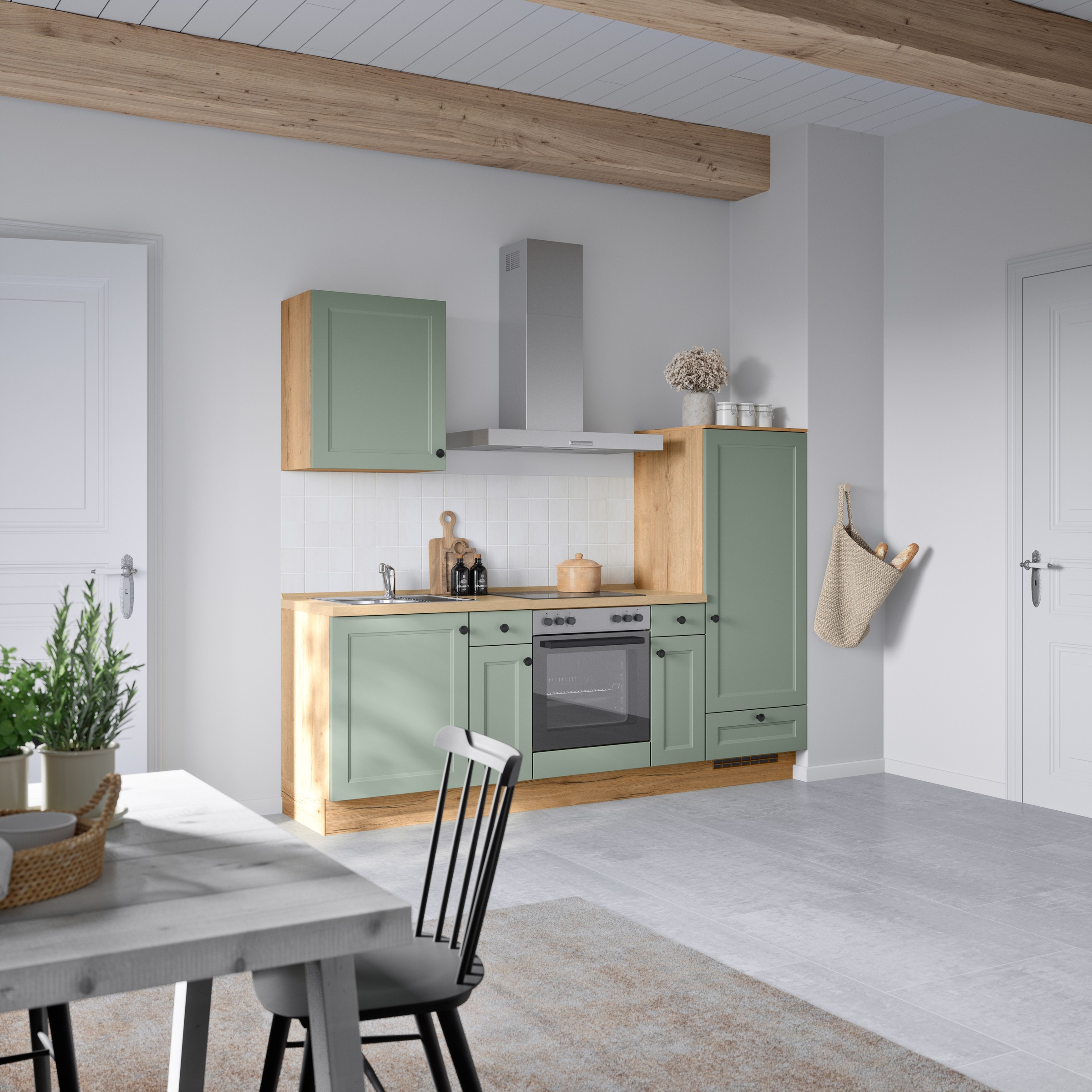 nobilia® Küchenzeile »"Cascada I"«, vormontiert, Ausrichtung wählbar, Breite 240 cm, wahlw. mit E-Geräten