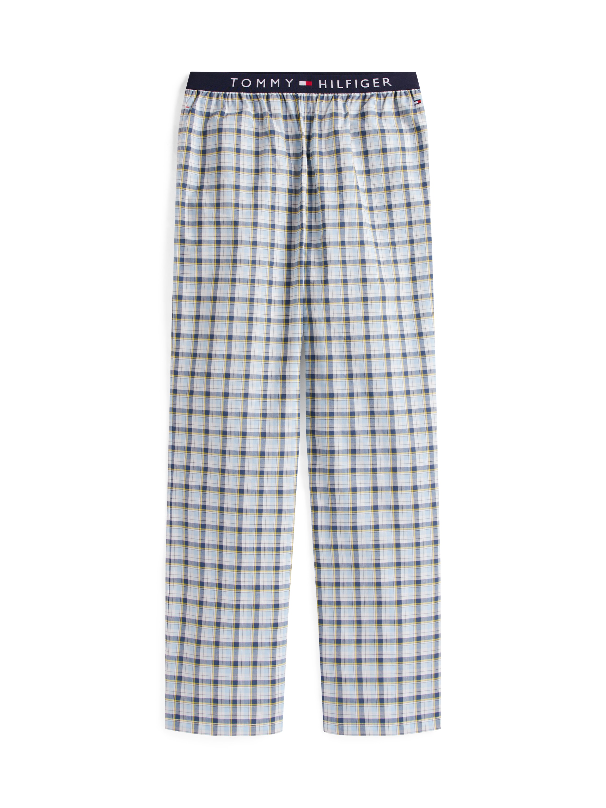 Tommy Hilfiger Underwear Pyjama »LS WOVEN Pyjama SET PRINT«, (2 tlg.), mit Rundhals, Hose kariert, mit elastischem Bund