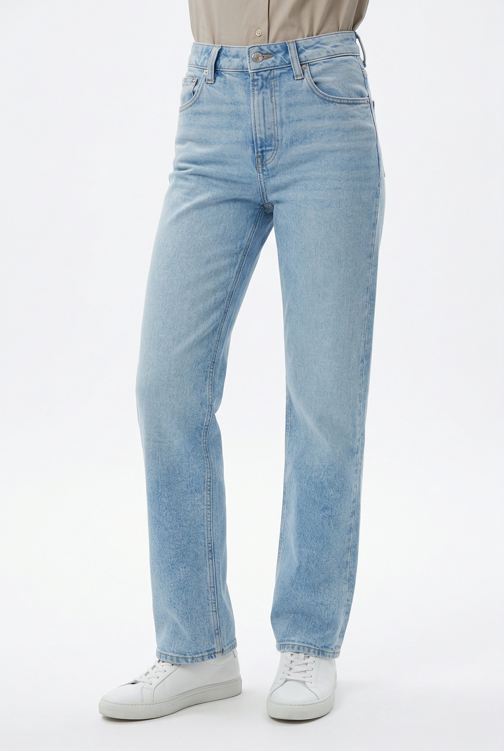 Calvin Klein Jeans "HGH RS STRGHT CK ESS" Mit Gürtelschlaufen