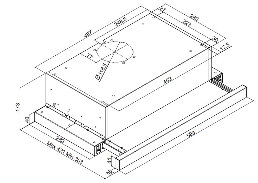 Amica Flachschirmhaube Serie FH 664 621 E