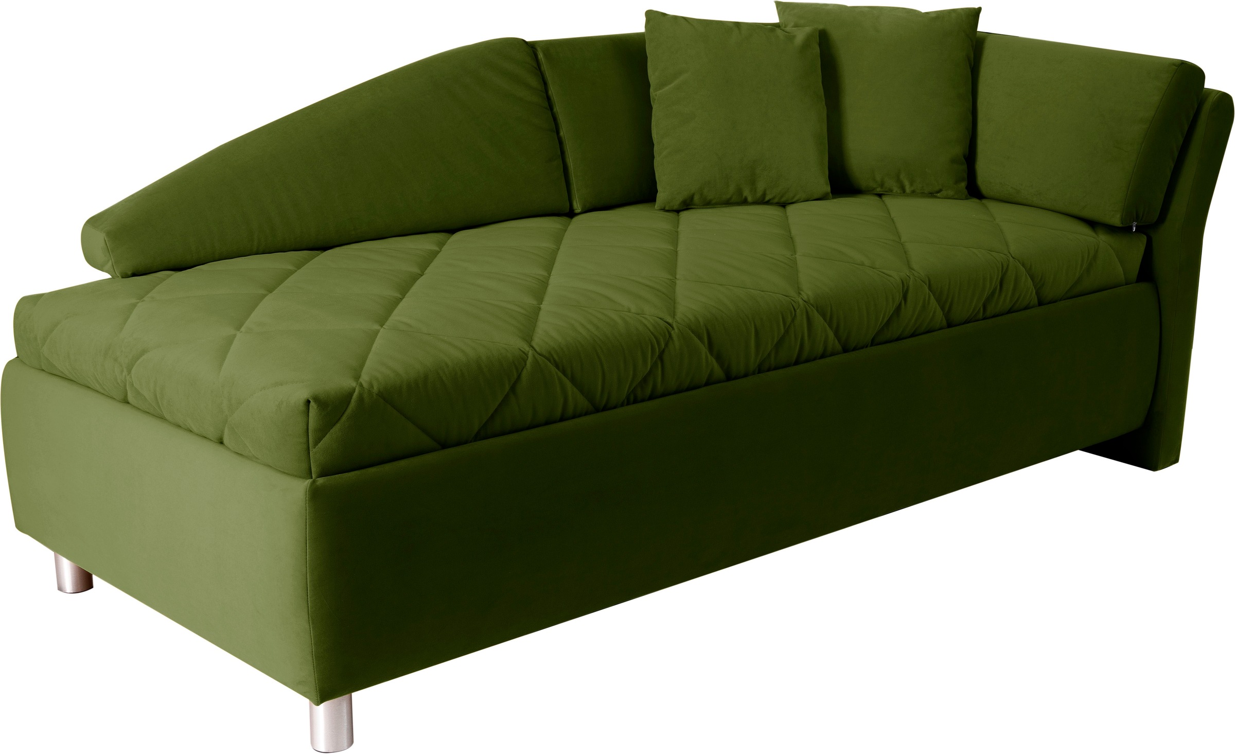 alina Schlafsofa »Lindsay«, Bettkasten, Zierkissen-Set aus: 2 Stk. 40x40cm, 1 Stk. 30x30cm