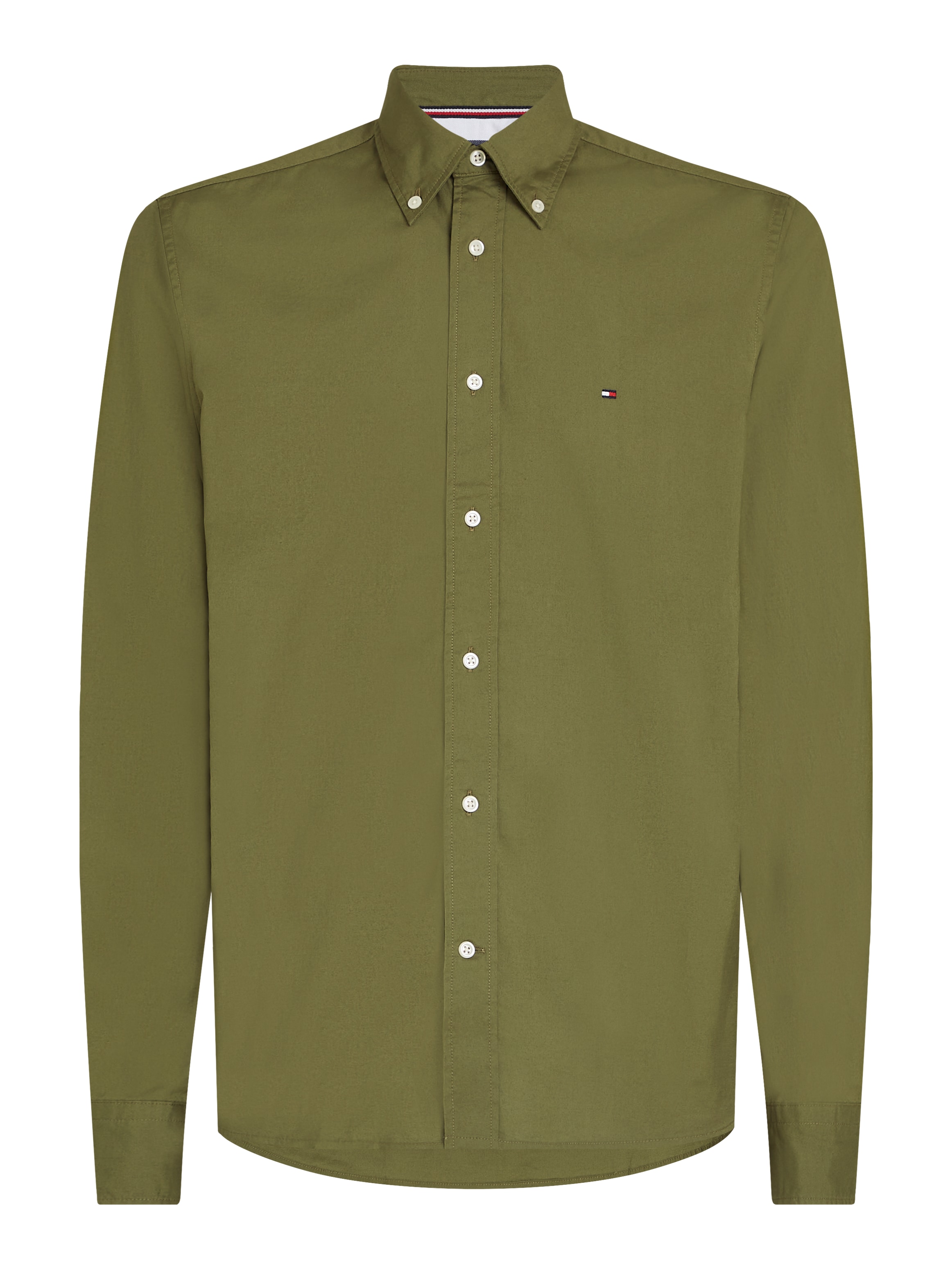 Tommy Hilfiger Langarmhemd »FLEX POPLIN RF SHIRT«, mit Tommy Hilfiger Labelschild innen an der Knopfleiste
