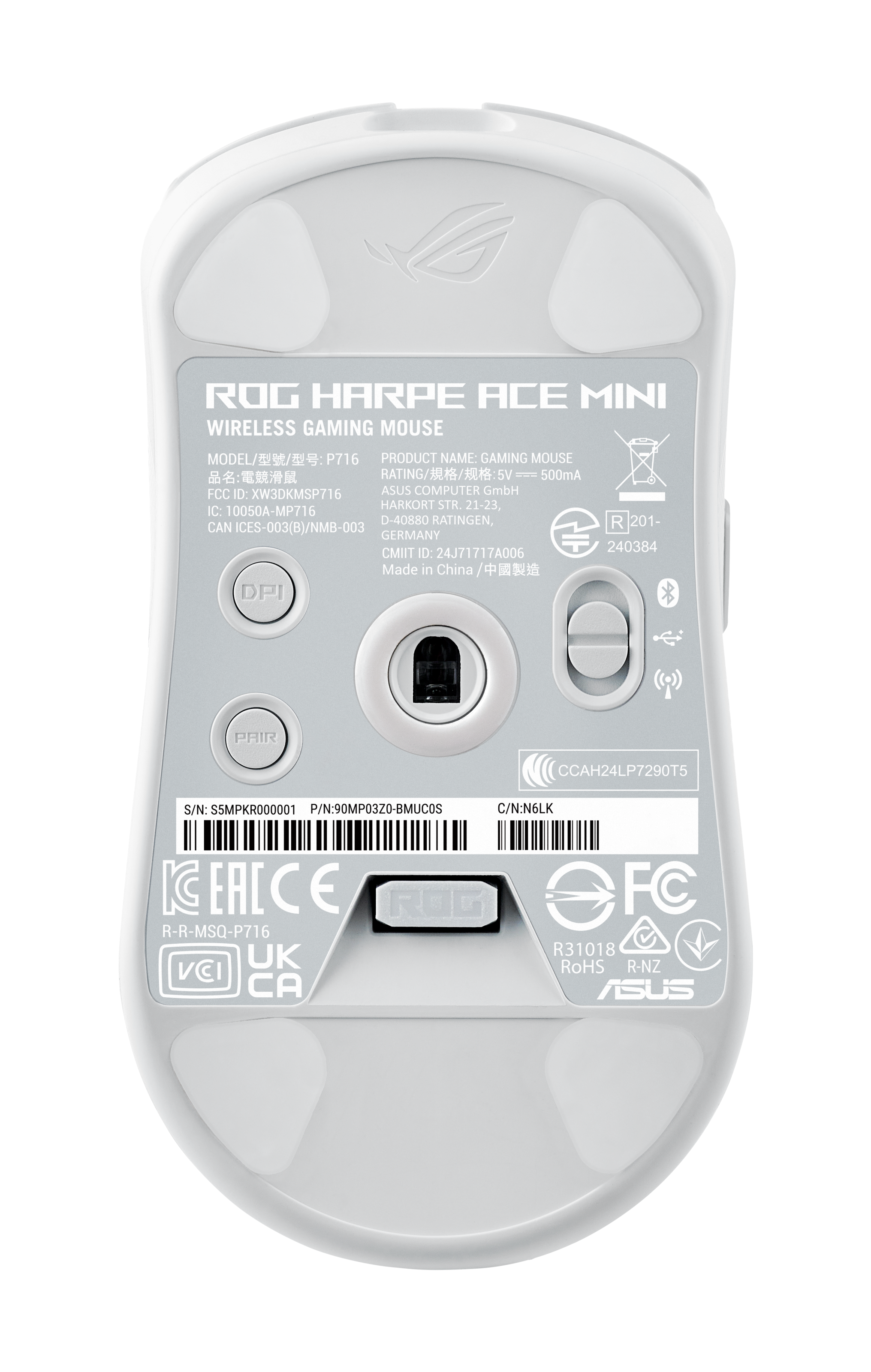 Asus Gaming-Maus »ROG Harpe Ace Mini WE«, RF kabellos + Bluetooth-USB