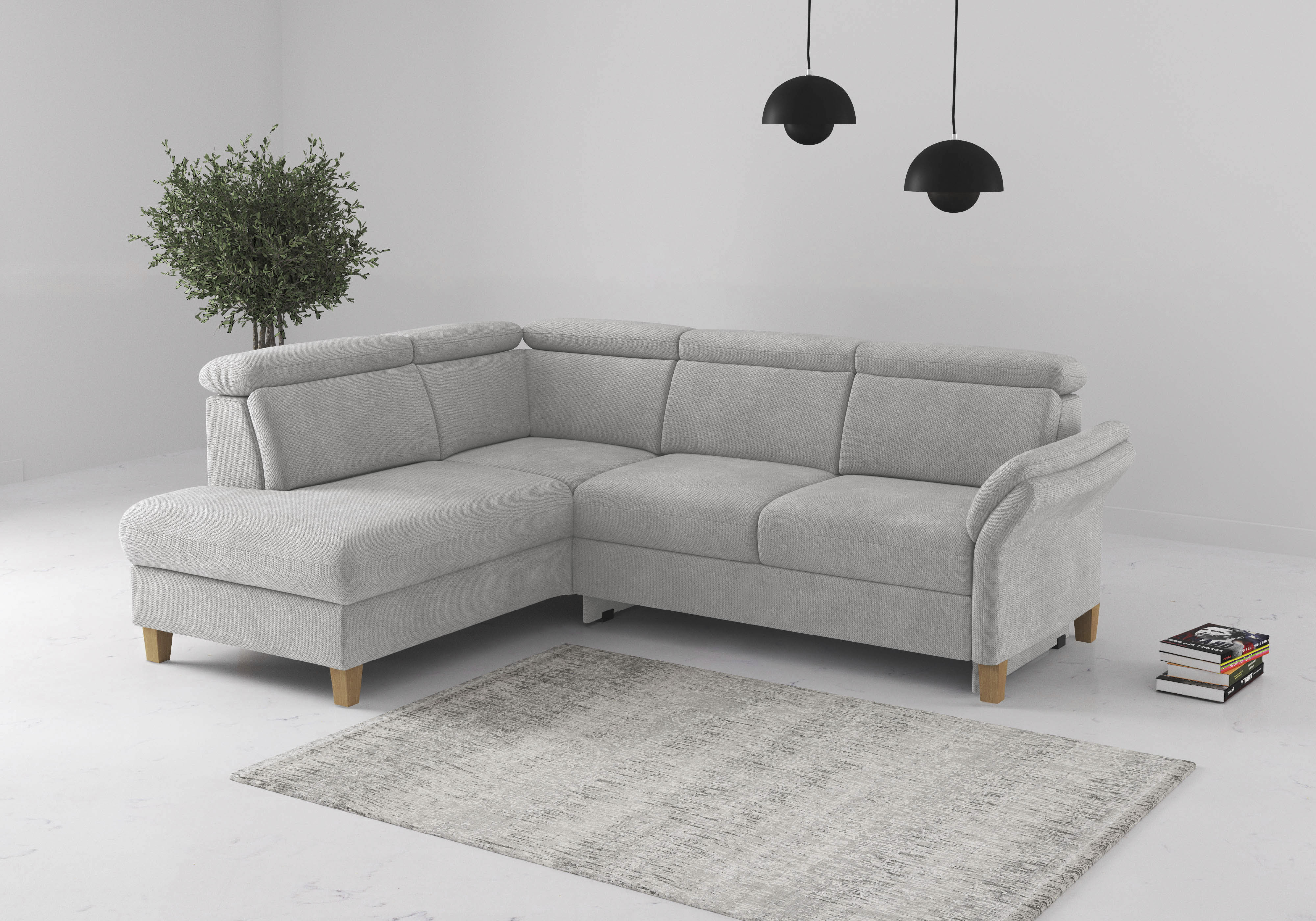 OTTO home Ecksofa "Glendale, L-Form" inkl. Kopfteilverstellung, wahlweise mit Vorziehsitz und Bettkasten