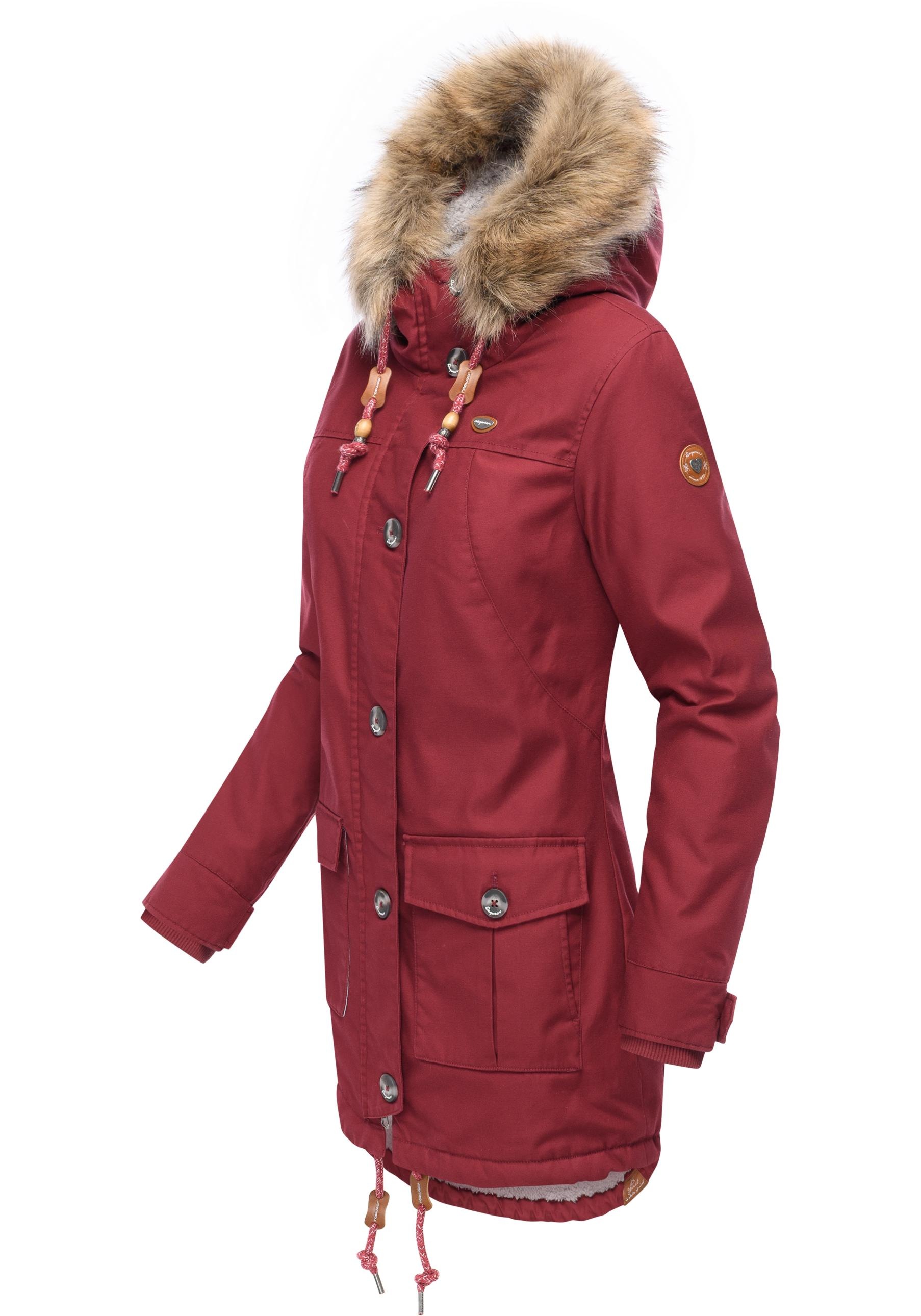 Ragwear Outdoorjacke »Jane YOUMODO«, mit Kapuze, Leicht gefütterte Winterjacke mit Kapuze