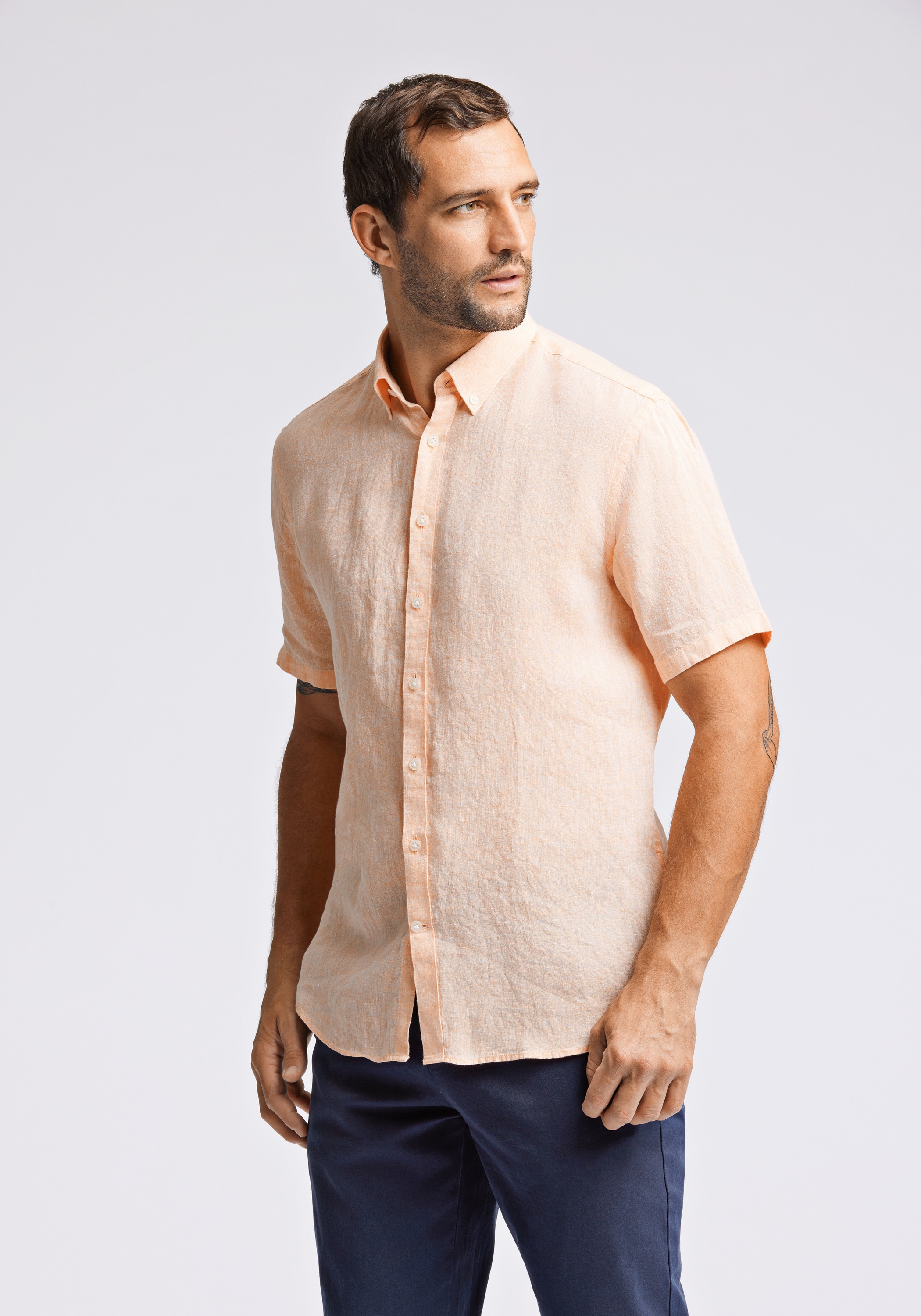 LINDBERGH Leinenhemd "Leinenhemd Modern Fit" günstig online kaufen