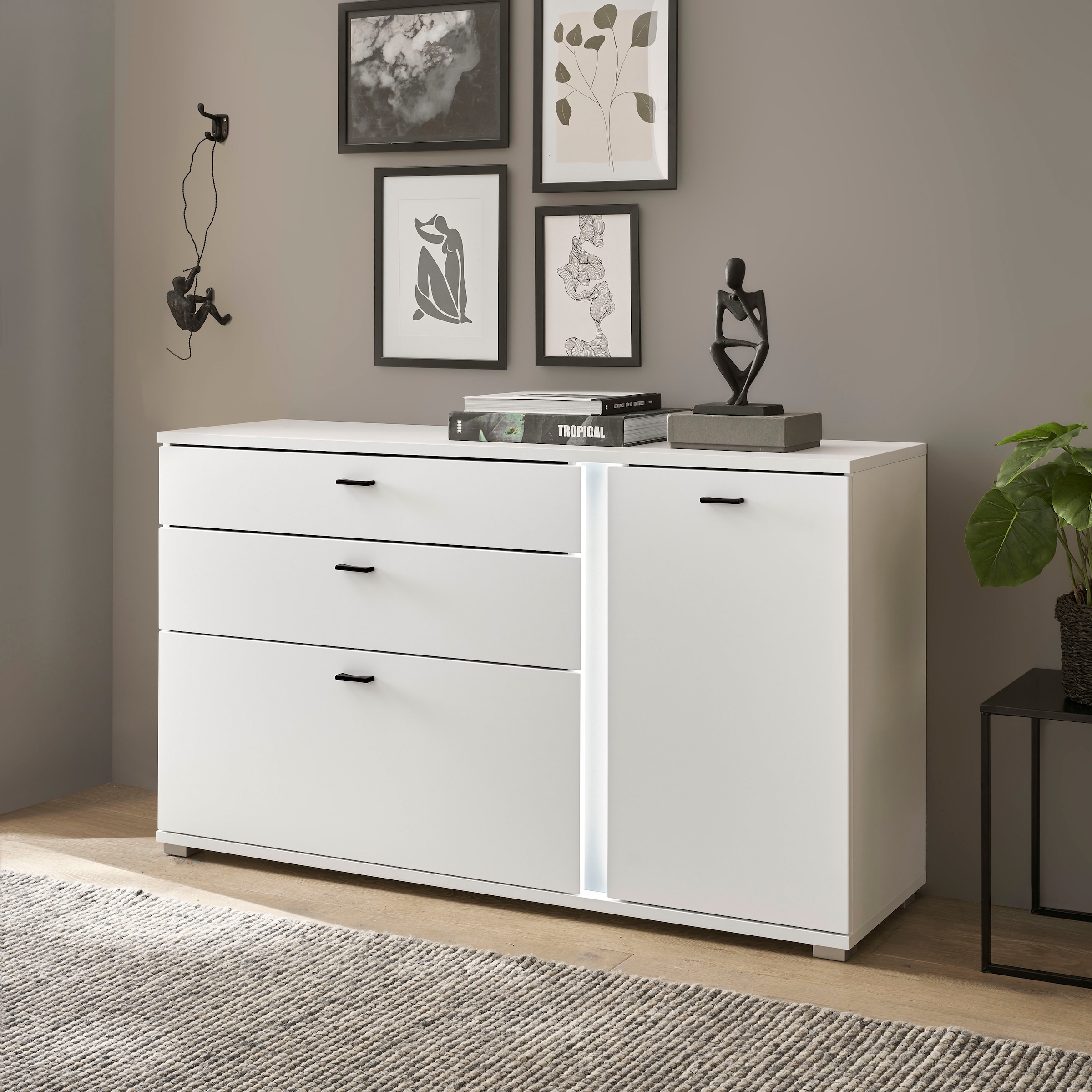 INOSIGN Sideboard "LONG ISLAND", (1 St.), in moderner Trendfarbe,inklusive günstig online kaufen