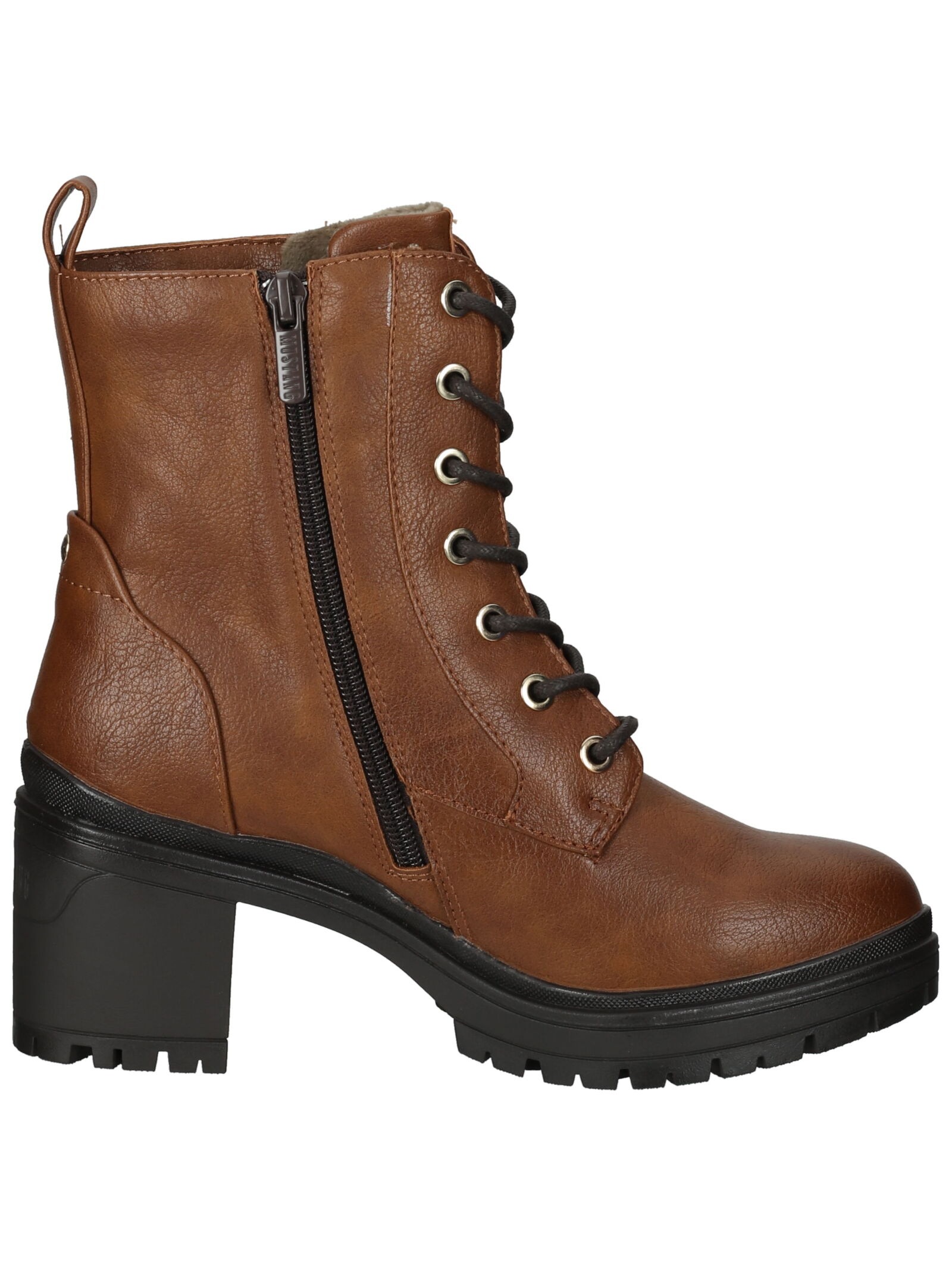 Mustang Shoes Schnürstiefelette »Mustang Shoes Stiefelette Lederimitat/Textil«
