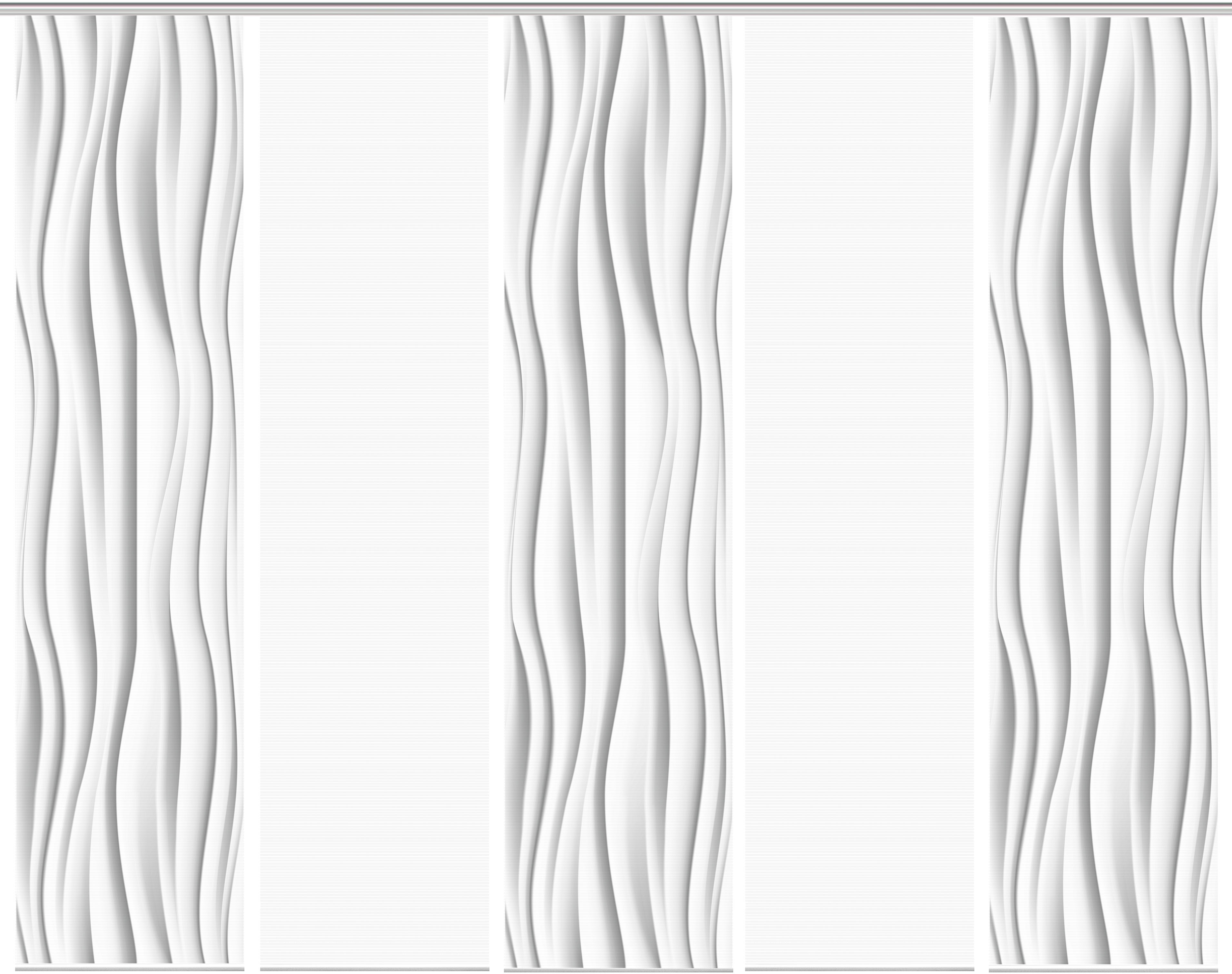 Thumbnail - Vision S Schiebegardine "WELLO 5er SET" Paneelwagen 5 Stk. tlg. Bambus-Optik, Digital bedruckt