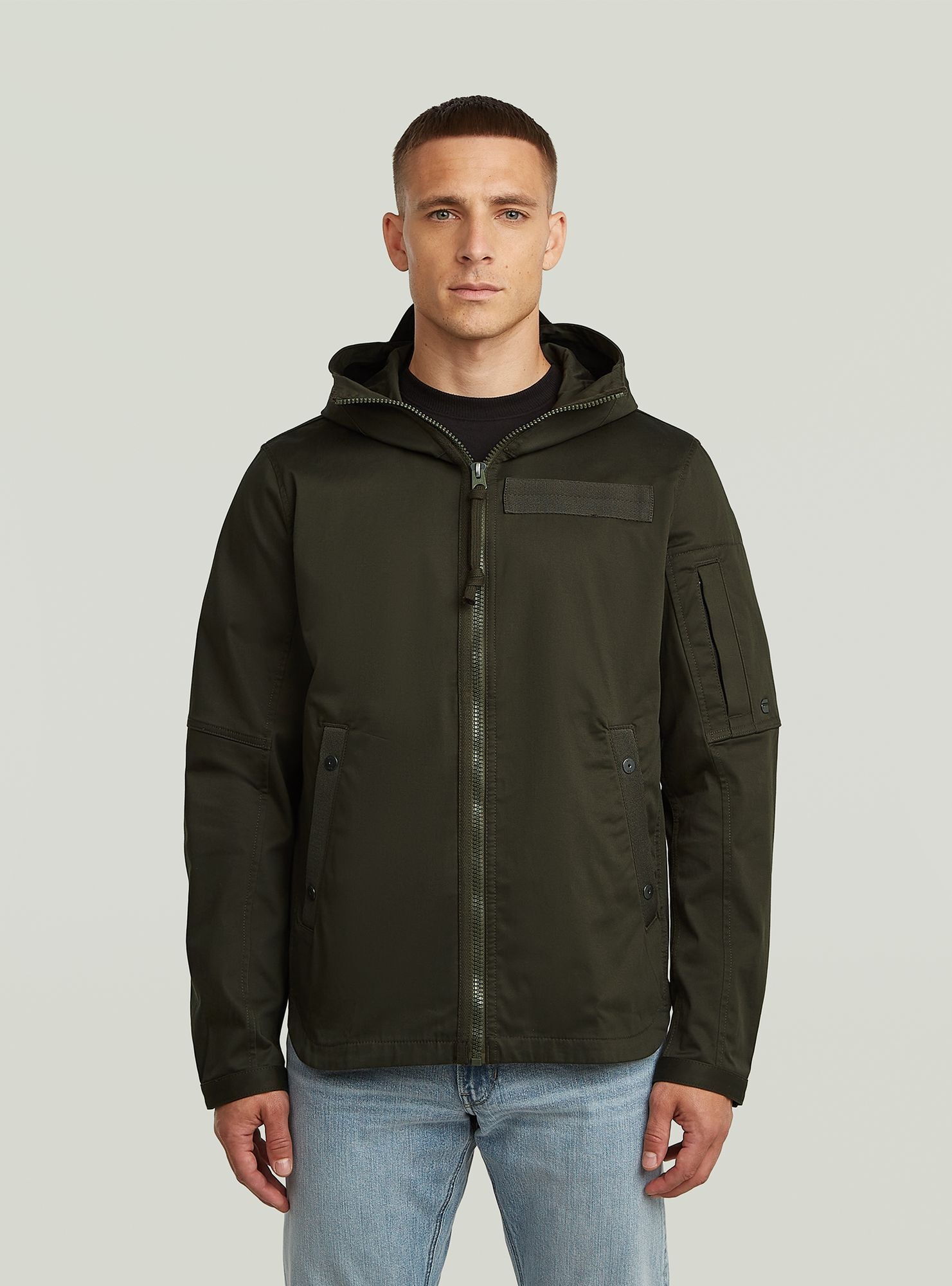 G-STAR Langarmshirt "Batt Hooded Overshirt" günstig online kaufen