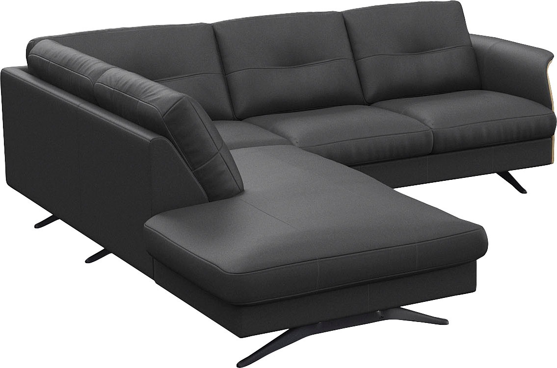 FLEXLUX Ecksofa »Glow, super bequem durch hochwertigem Sitzaufbau mit Federkern, L-Form«, Modernes skandinavisches Design