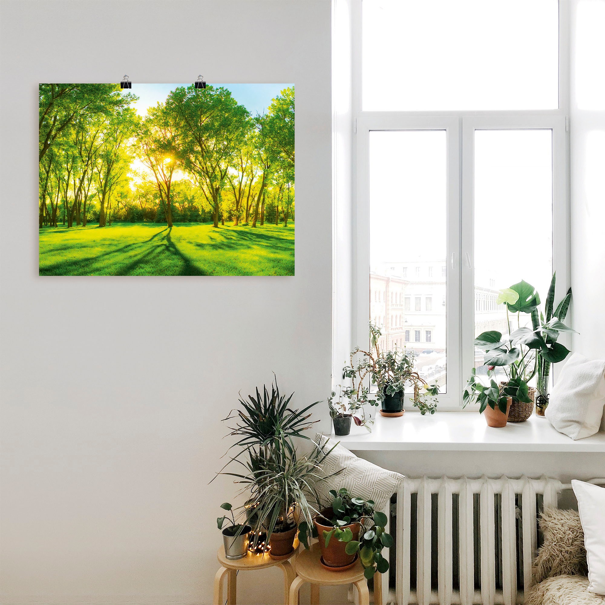 Poster ARTLAND "Frühlingswärme II", grün (farbe bild(er): grün), B:80cm H:60cm, Bilder, Poster, ohne Rahmen 2