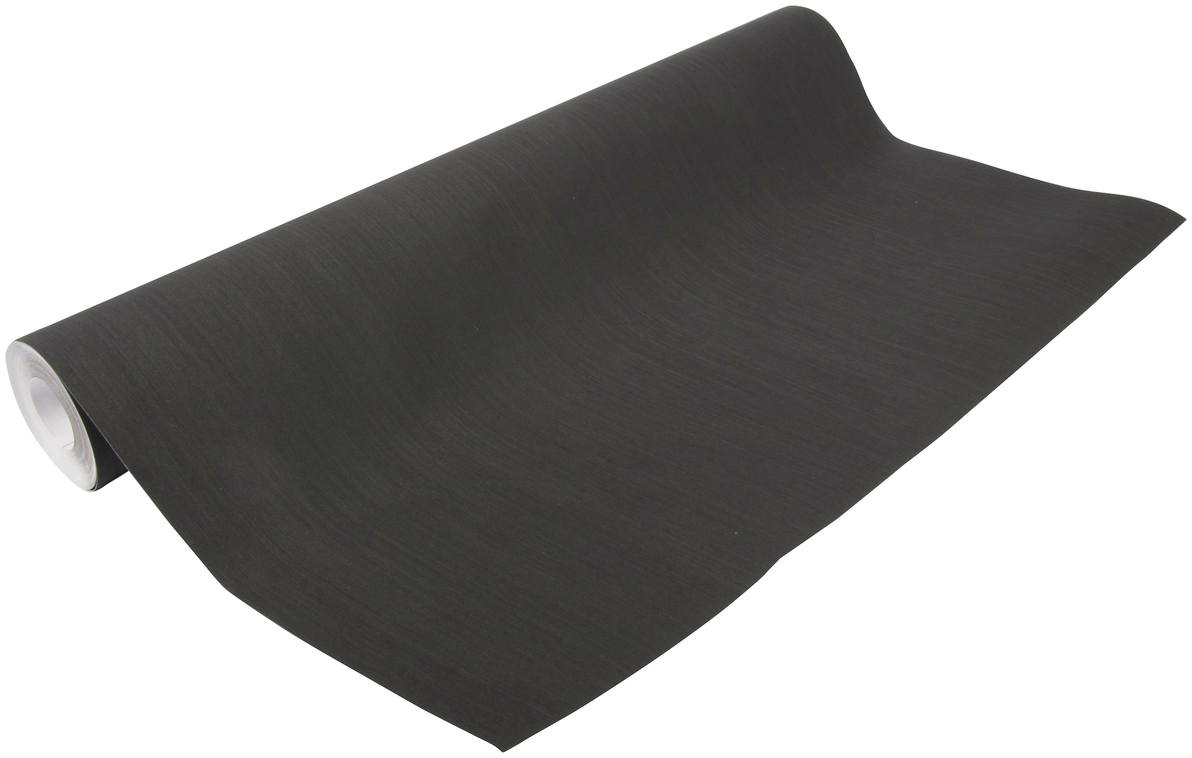 Superfresco Easy Vliestapete »Leinen«, Leinenoptik, Schwarz - 10m x 52 cm