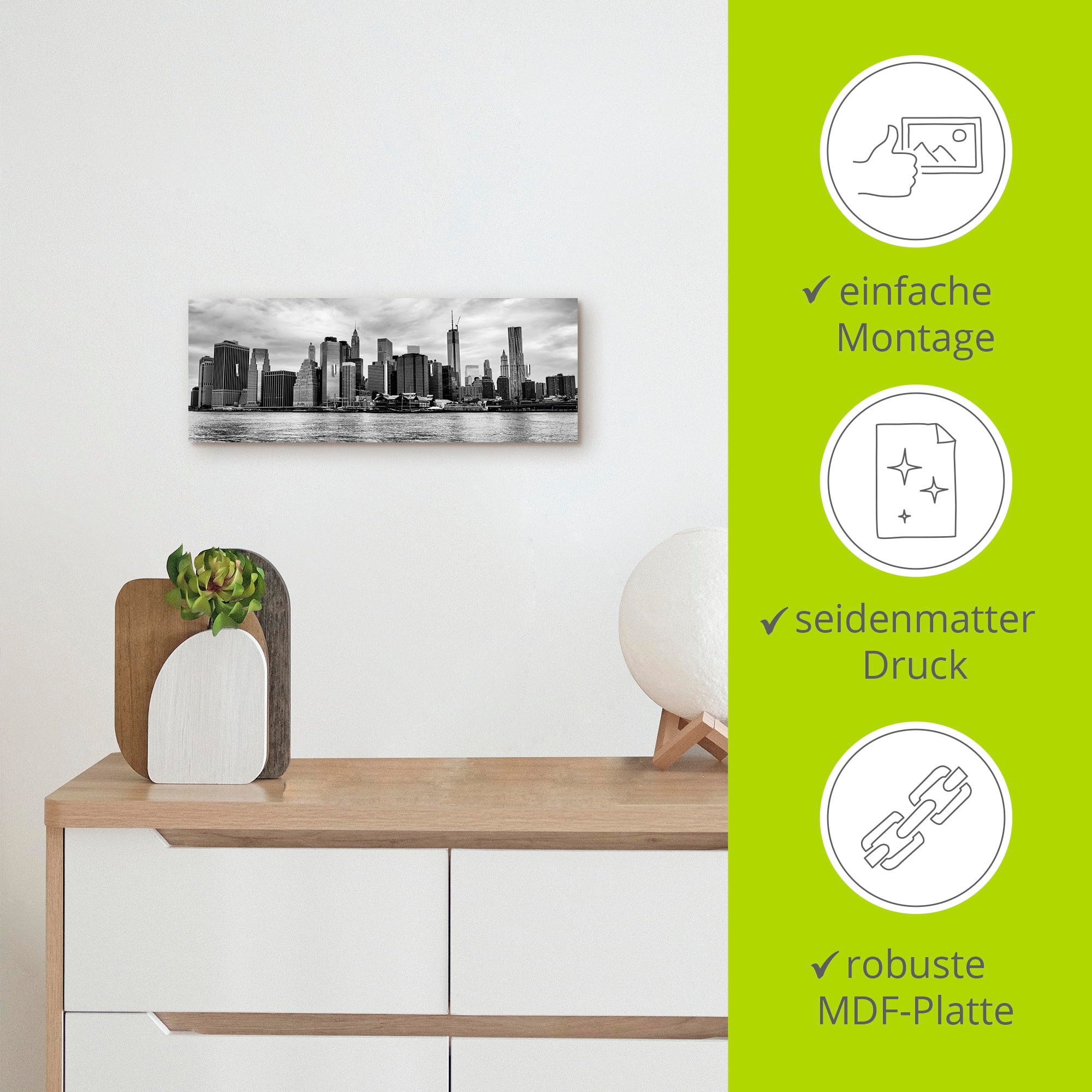 Artland Hakenleiste »Lower Manhattan Skyline«, MDF