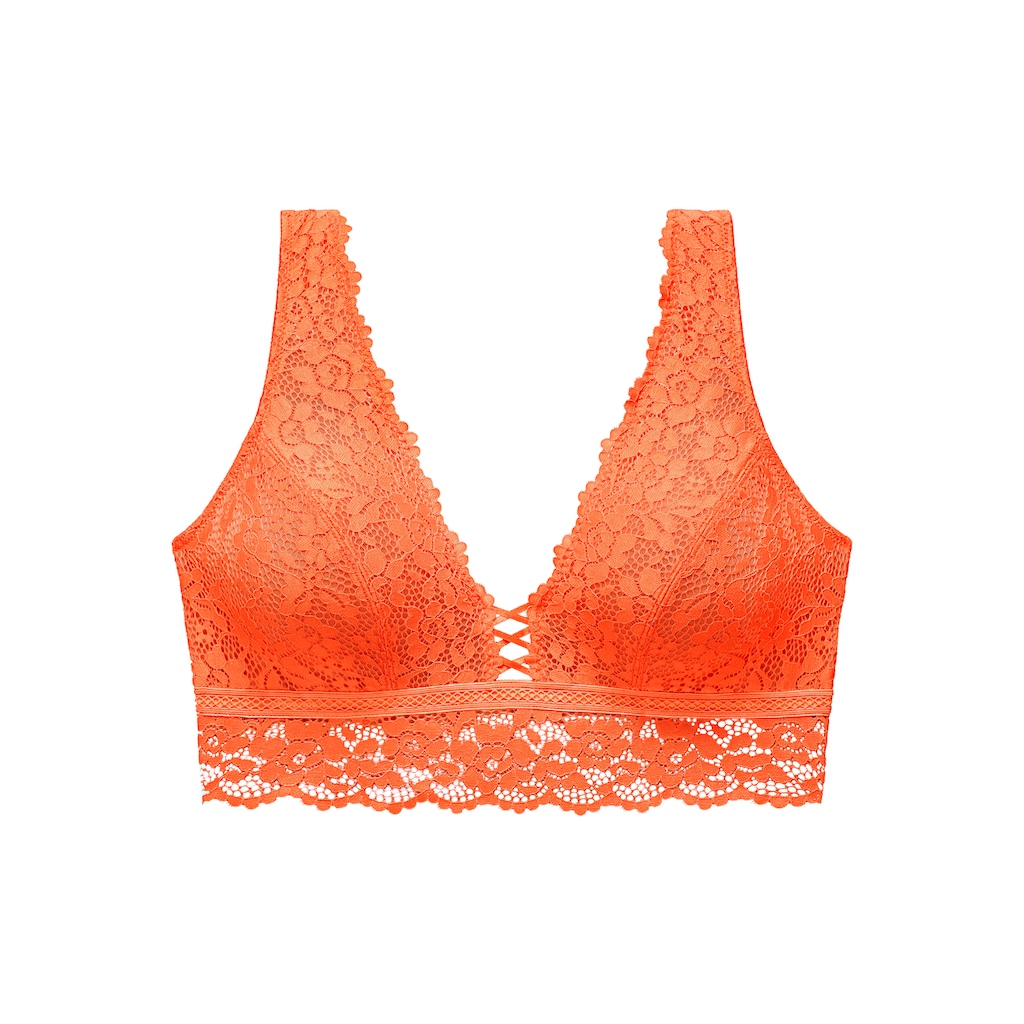 Vivance Bralette, ohne Bügel, rundherum aus floraler Spitze, Dessous