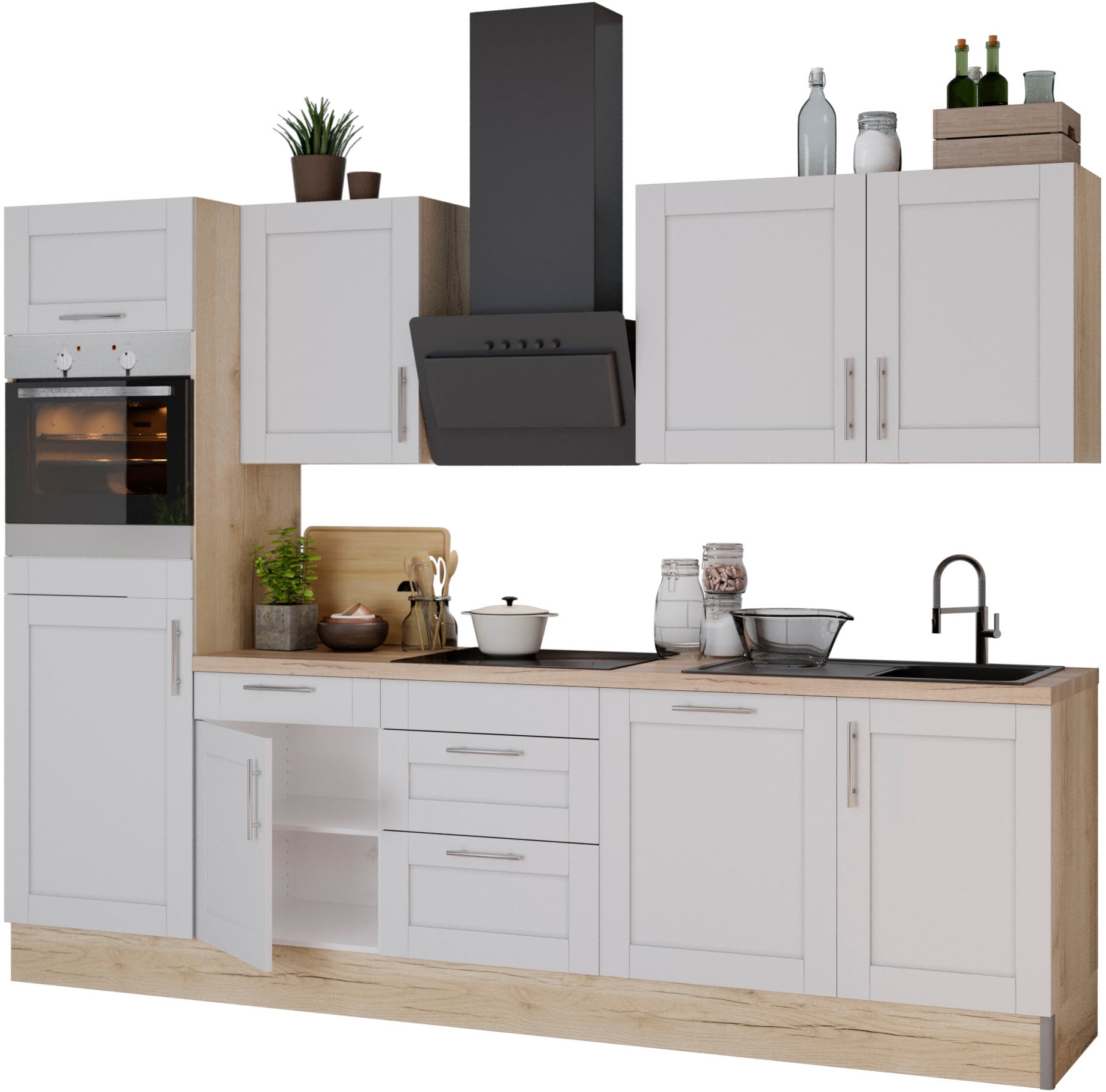 KOCHSTATION Küche "KS-Ahus", Breite 280 cm,wahlw. mit E-Geräten,Soft Close günstig online kaufen