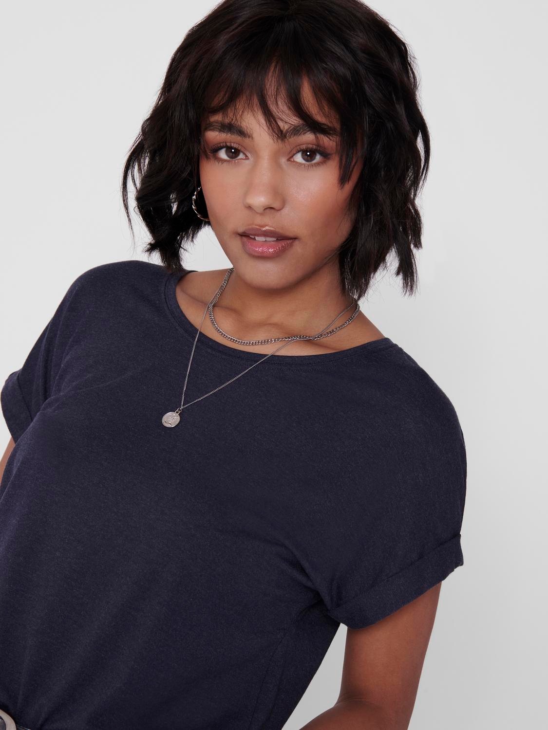 ONLY T-Shirt "ONLMOSTER S/S O-NECK TOP NOOS JRS", mit Aufschlag am Arm günstig online kaufen