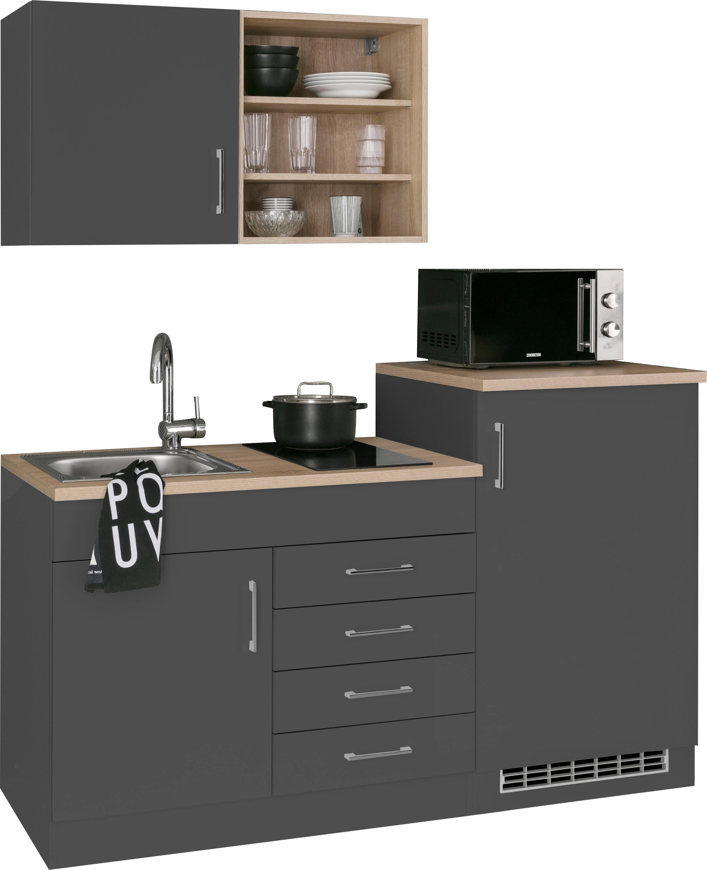 HELD MÖBEL Pantryküche "Mali", Breite 160 cm, mit E-Geräten günstig online kaufen
