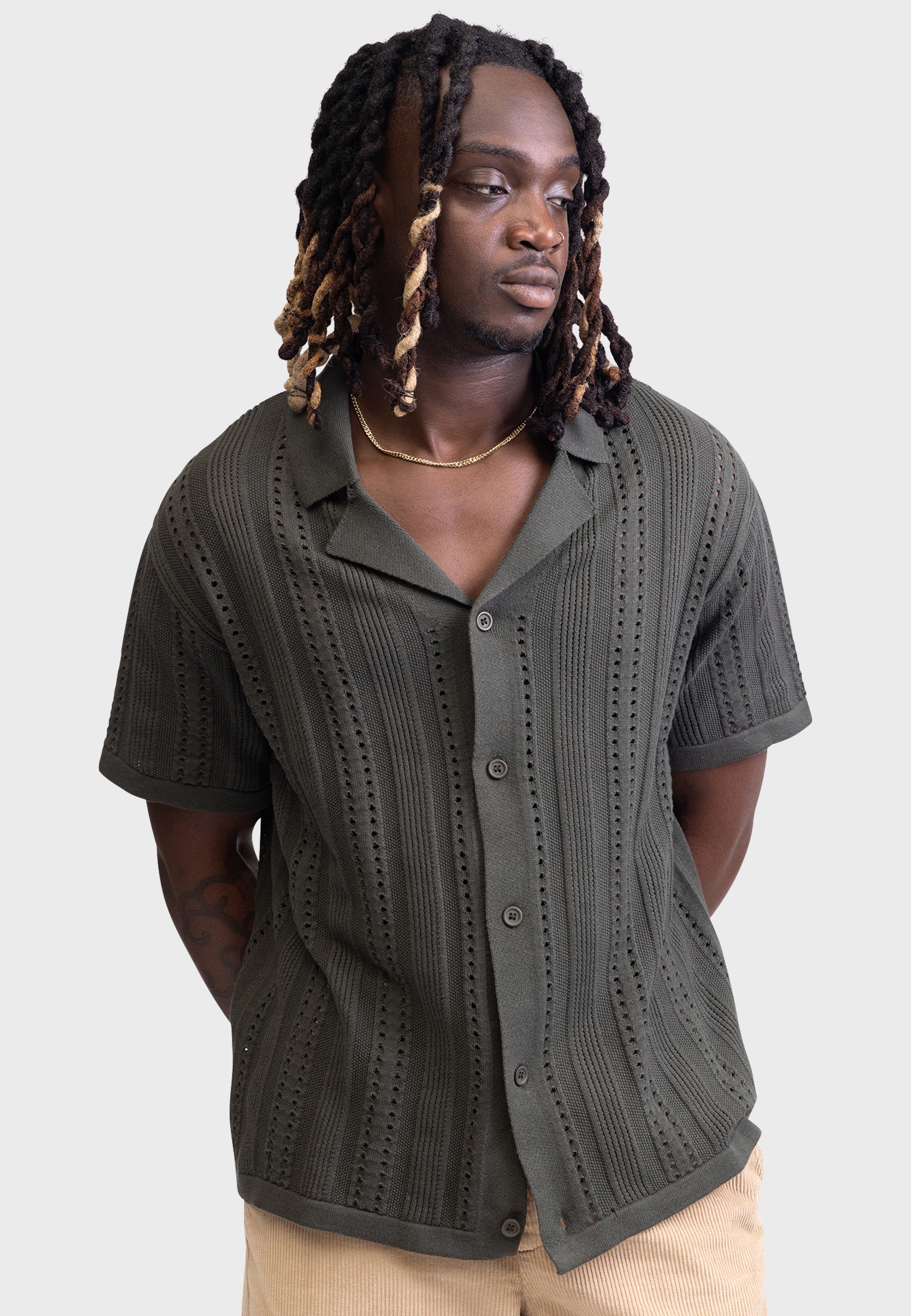 REDEFINED REBEL Rundhalspullover »Redefined Rebel Knit RRJon Knit Shirt BOXY FIT«