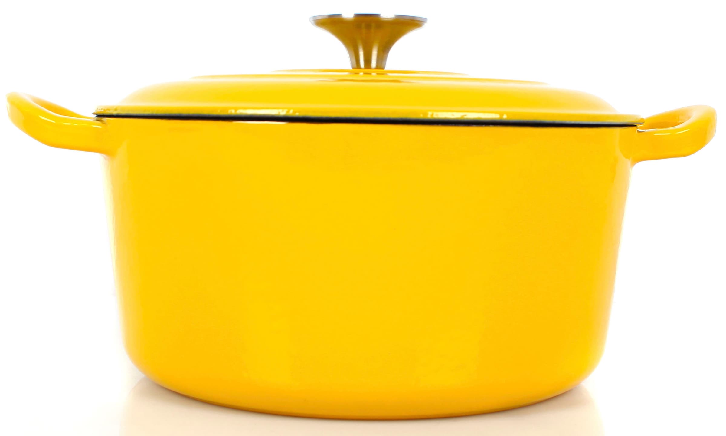 ECHTWERK Kochtopf », Brotbacktopf, Schmortopf«, Gusseisen-Emaille, (1 tlg.), f. Backöfen, Grill, BBQ Induktion, 3,5 Liter, Ø 23,5 cm