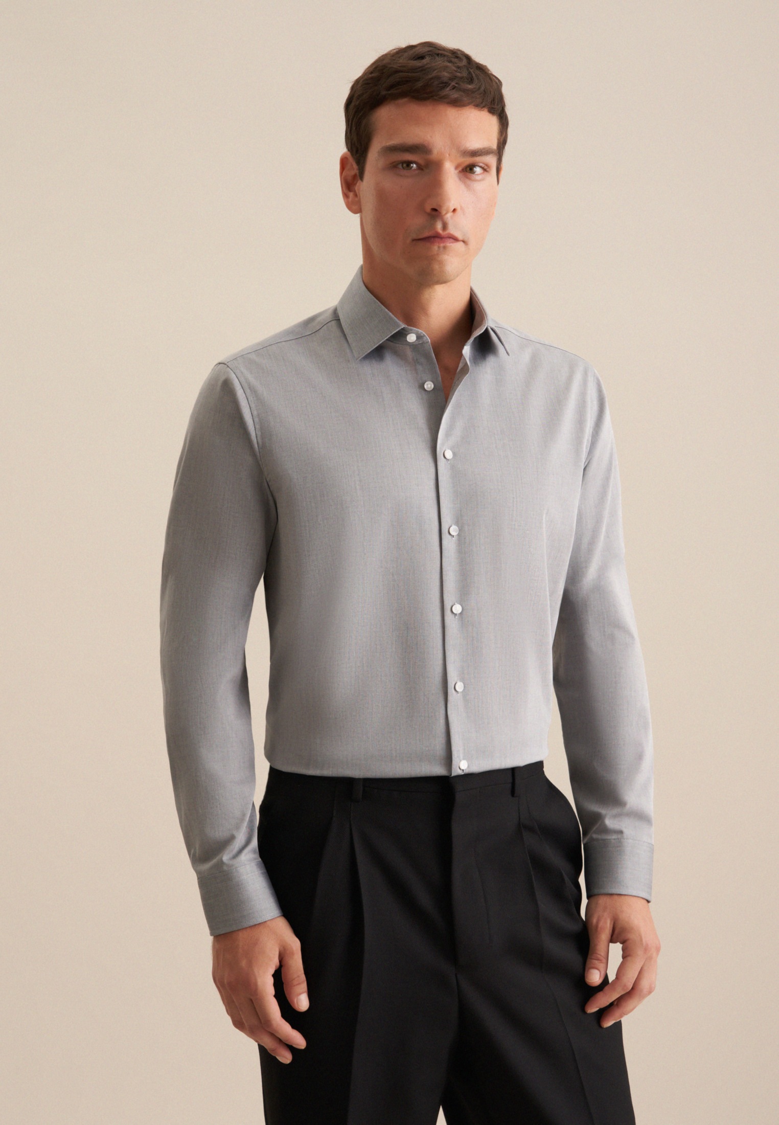 Seidensticker Herren Business-Hemd Extra Slim Fit – Bügelfrei, Kent-Kragen, 100% Baumwolle