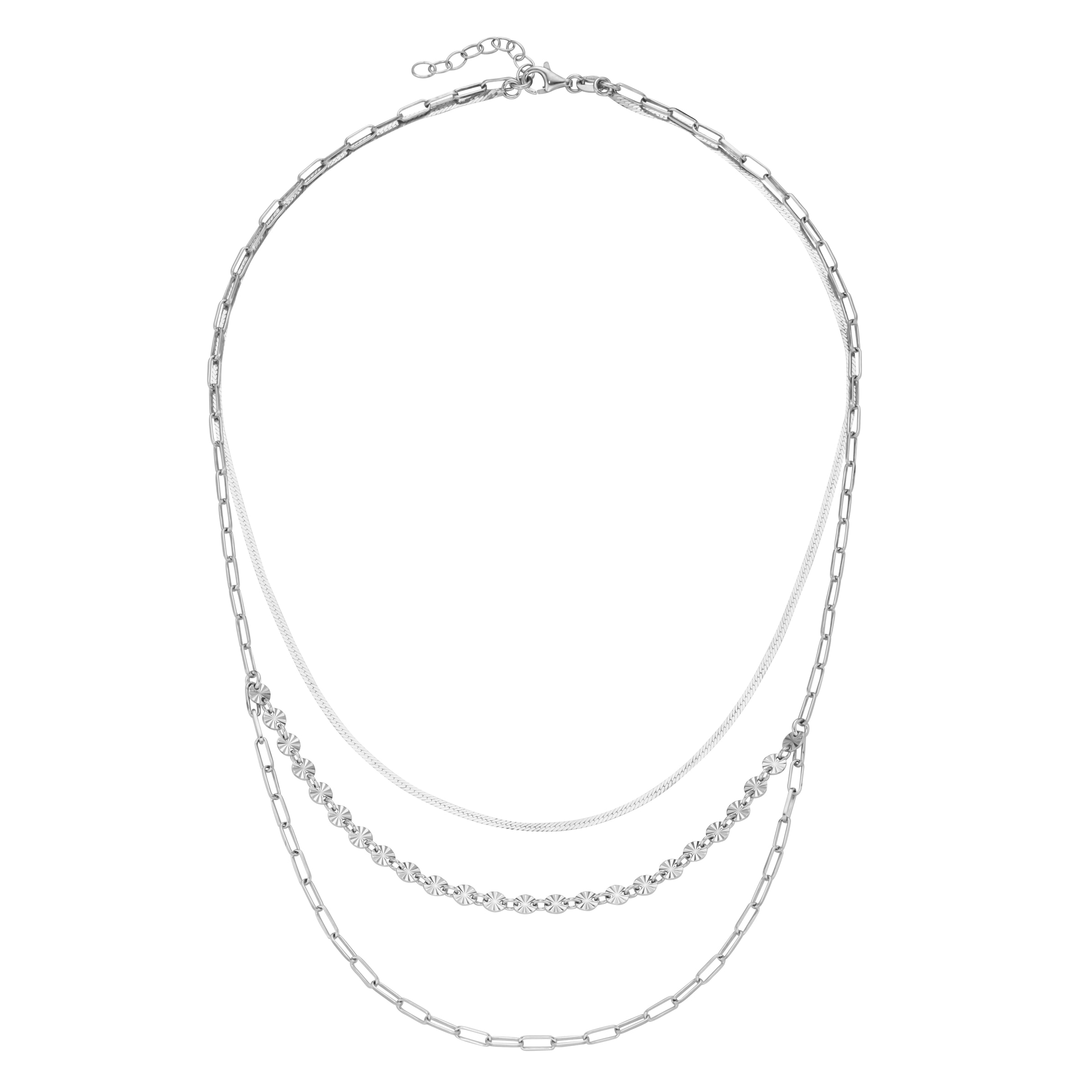 Smart Jewel Collier »zweireihig, Silber 925«