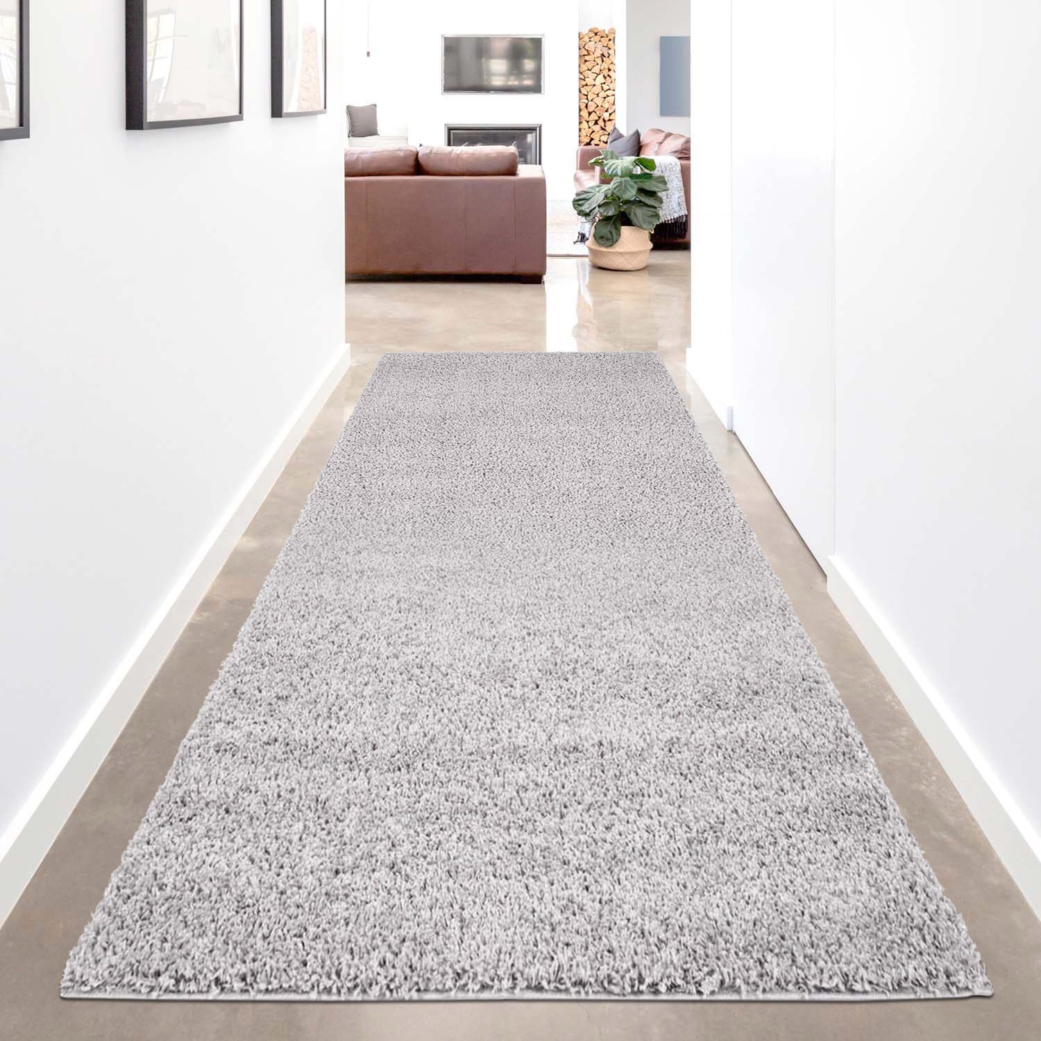 Carpet City Hochflor-Teppich "Shaggi uni 500" rechteckig 30 mm Höhe Läufer, günstig online kaufen