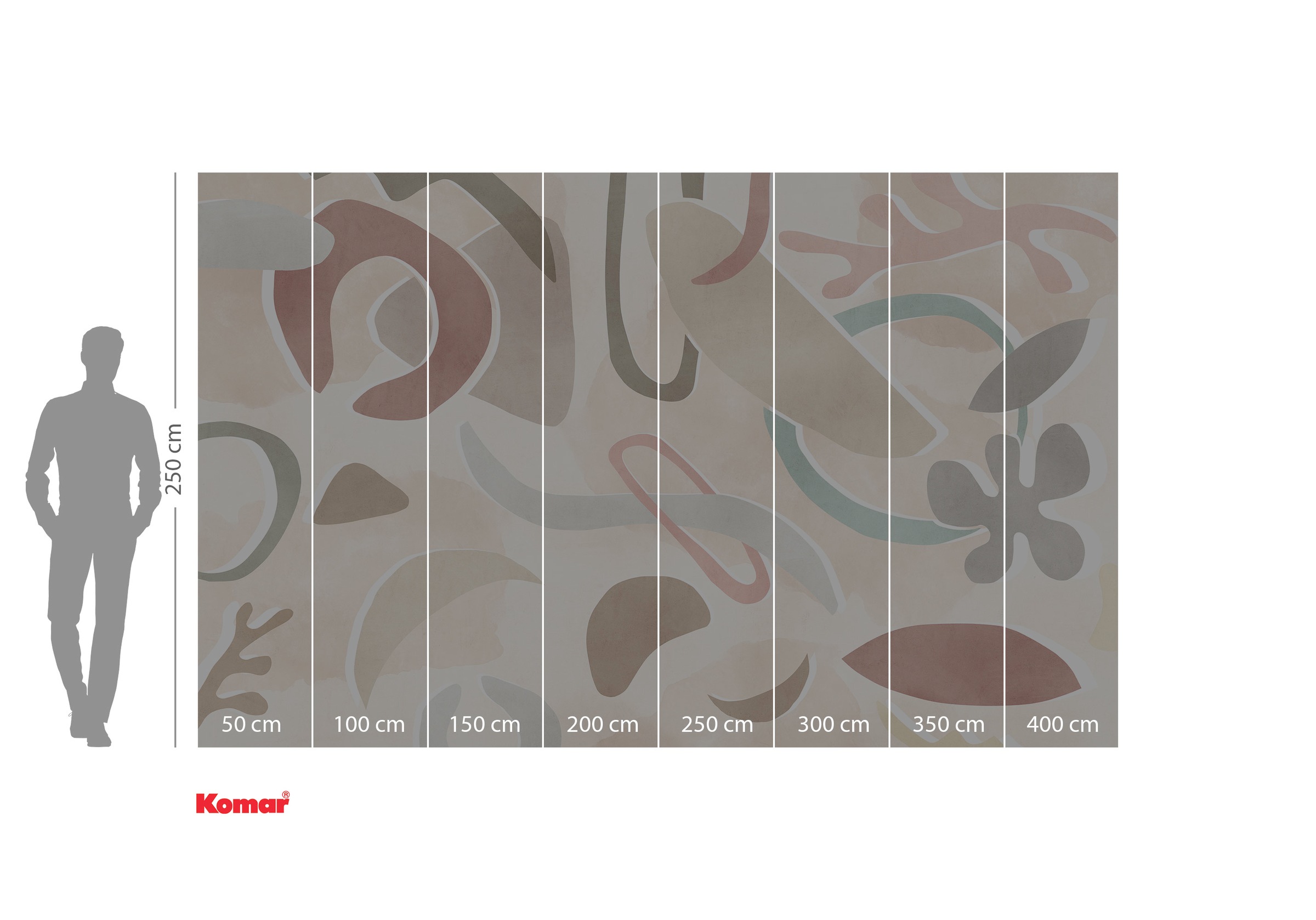 Komar Fototapete »Digitaldruck Vlies - Paradox Parallelogramm - Größe 400 x 250 cm«, bedruckt-floral-geblümt-gemustert-tropisch, Wohnzimmer, Schlafzimmer