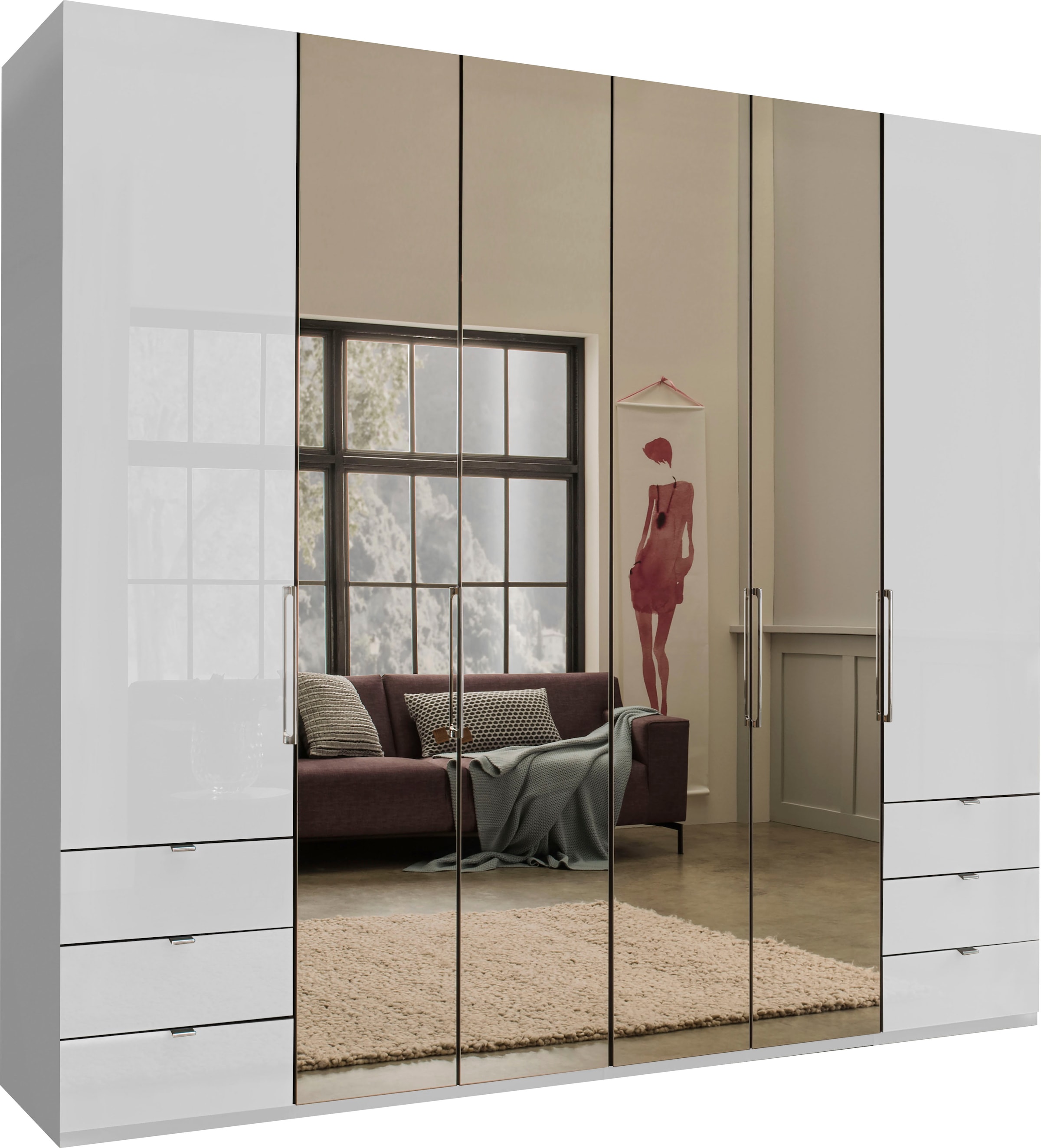 WIEMANN Falttürenschrank "Kansas, Kleiderschrank, Schrank, Wäscheschrank, m günstig online kaufen