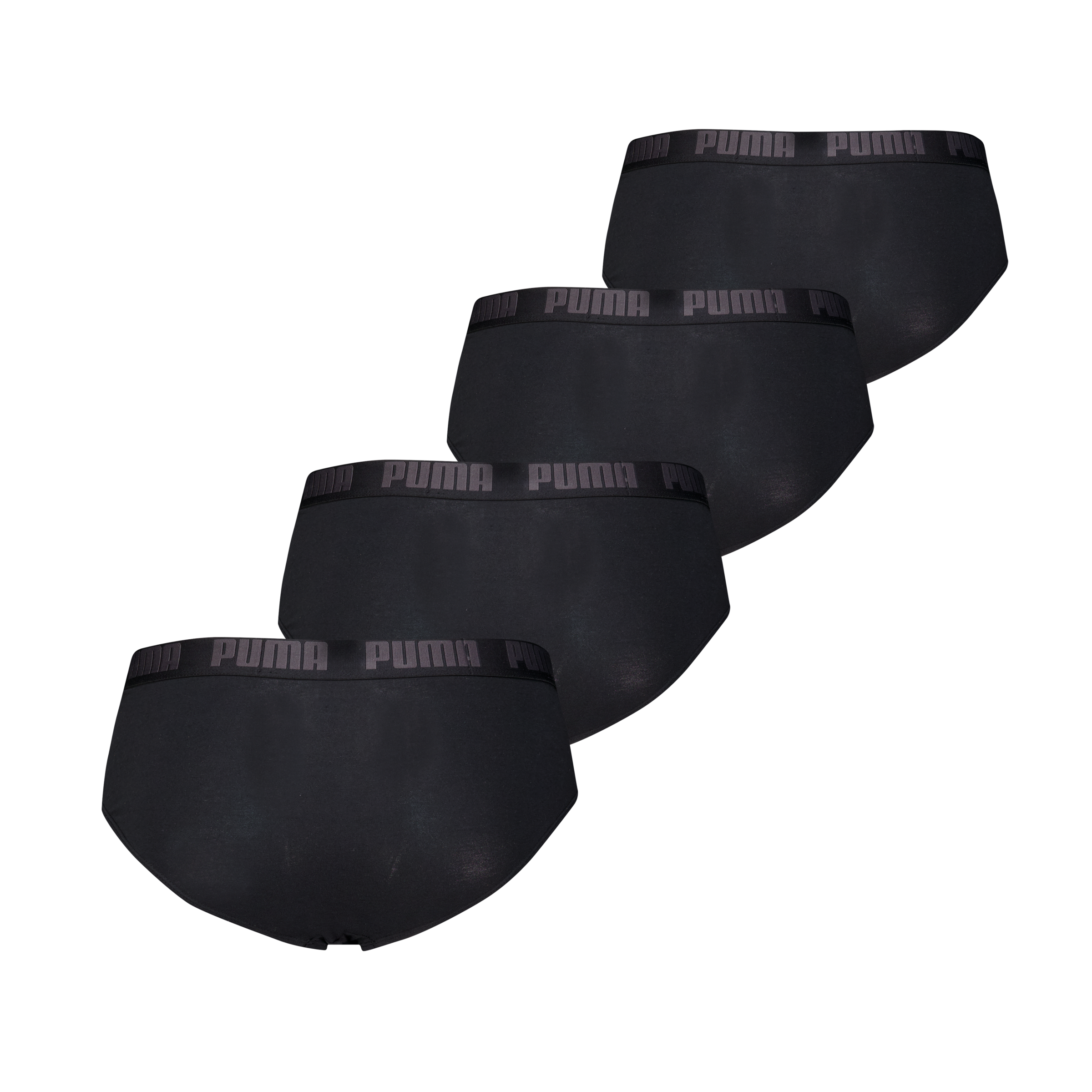 PUMA Slip »PUMA MEN EVERYDAY BRIEF 4P ECOM«, (4er Pack), Komfortabler elastischer Logobund