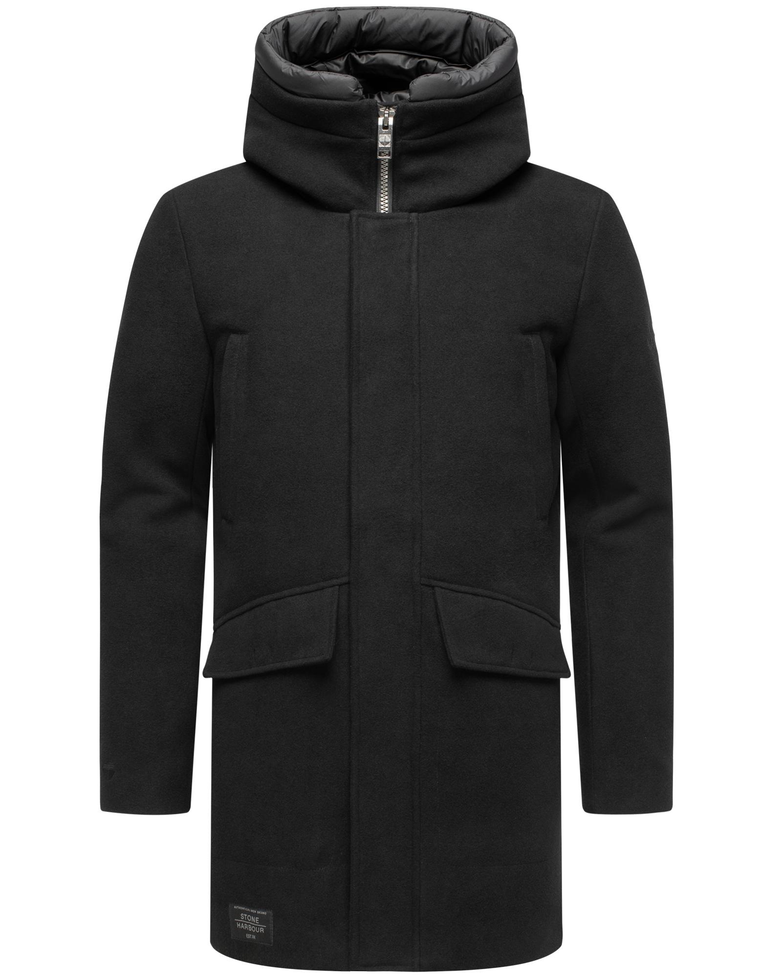 STONE HARBOUR Herren Kurzmantel "Fenroos XX"schwarz, Gr. XL, Obermaterial: 90% Polyacryl, 8% Viskose, 2% Elasthan, Innenfutter: 100% Polyester,