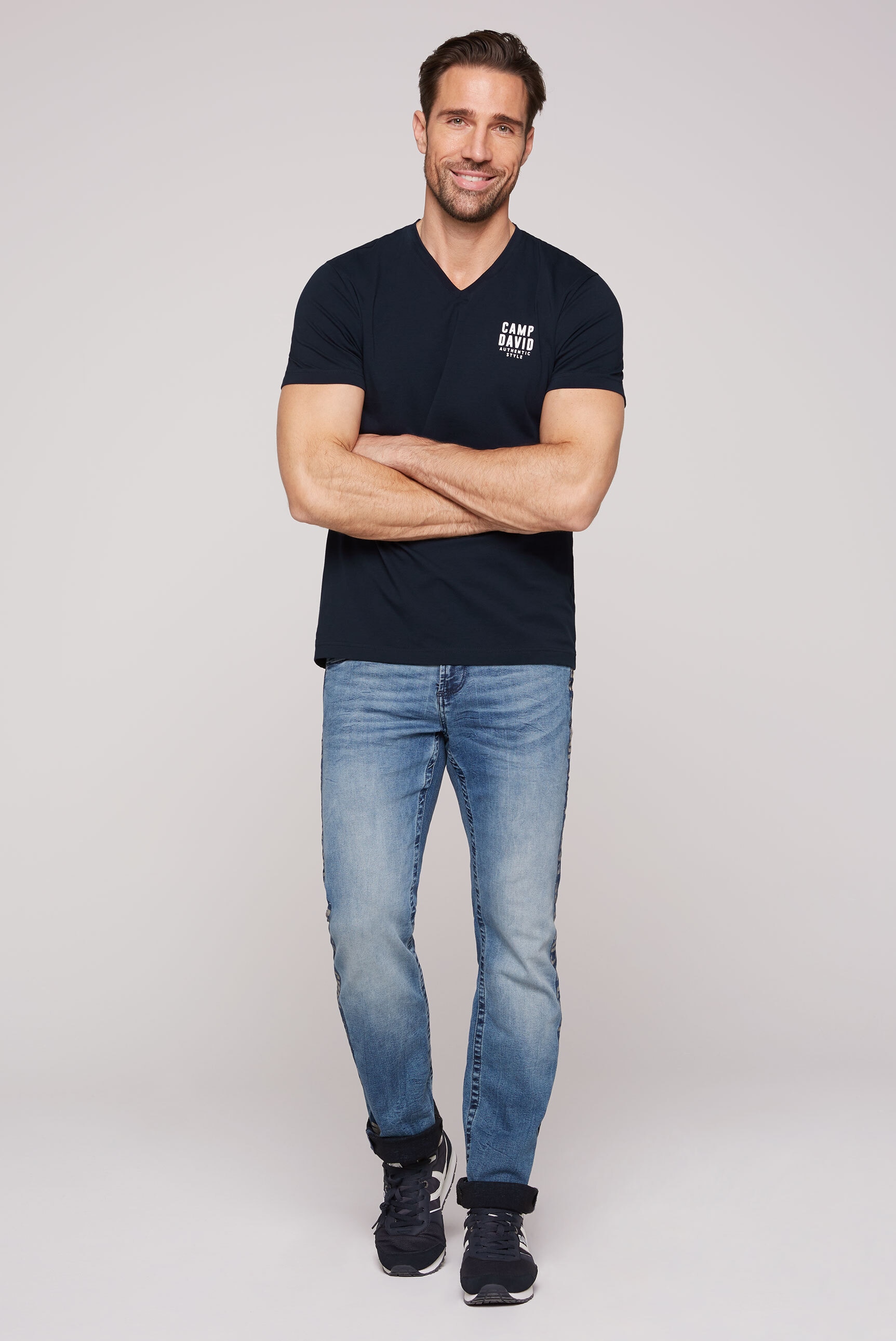 CAMP DAVID V-Shirt, mit Elasthan-Anteil
