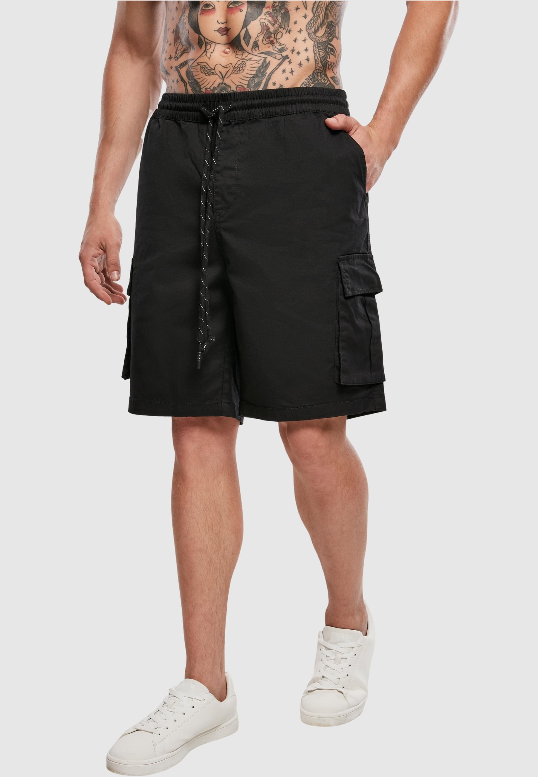 URBAN CLASSICS Stoffhose »Urban Classics Herren Drawstring Cargo Shorts«, (1 tlg.)