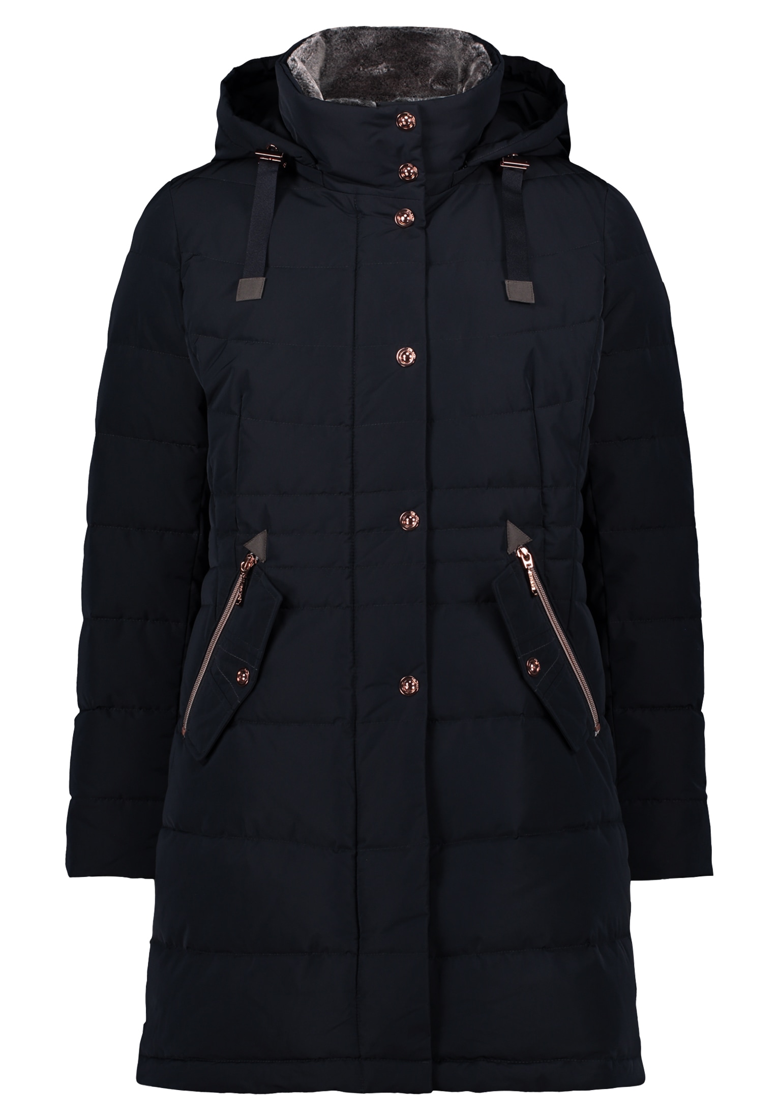 Gil Bret Steppjacke "Damen Steppmantel mit Kunstfellkragen" mit Kapuze günstig online kaufen