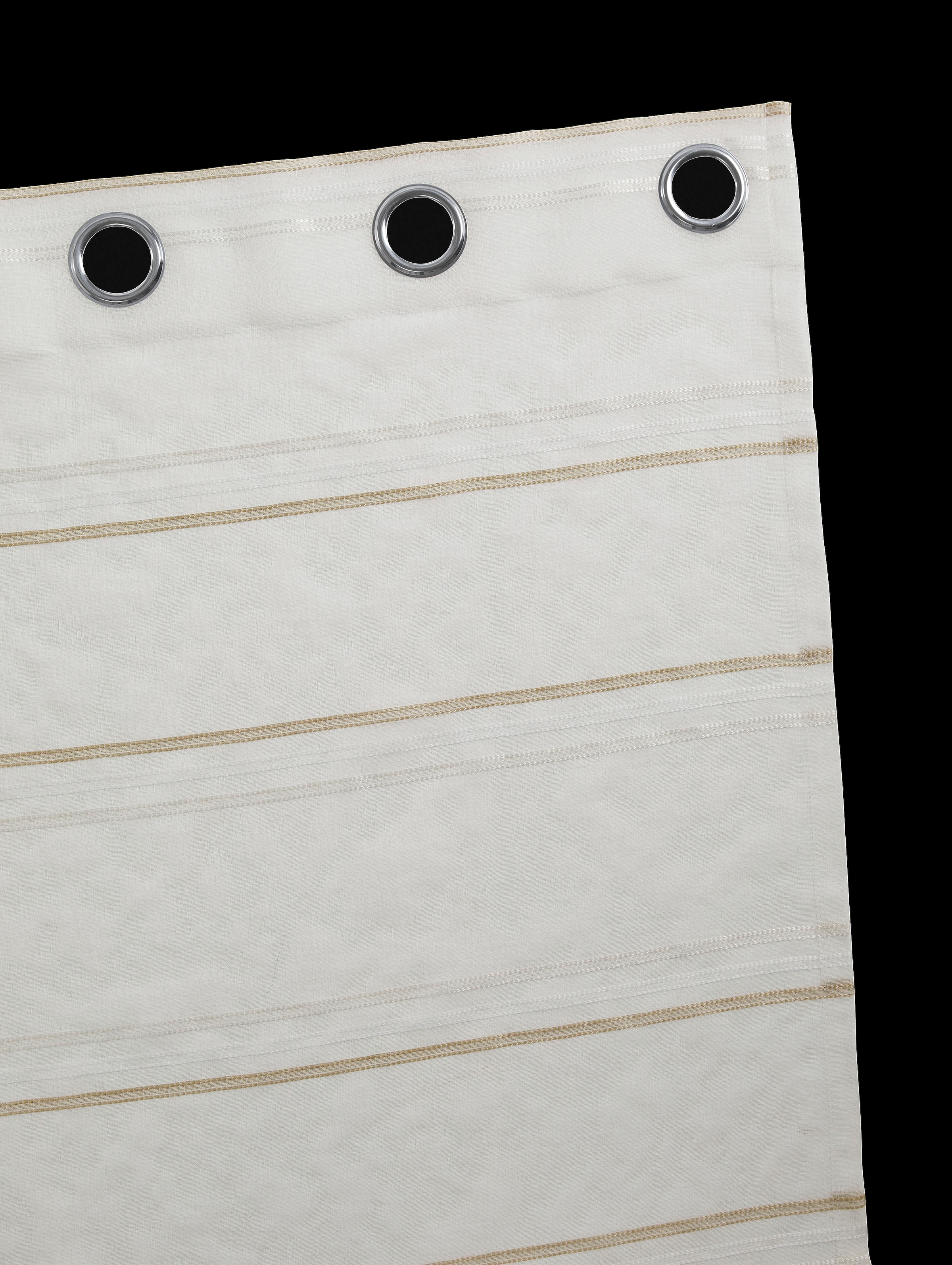 OTTO home Gardine »Sirii« Ösen 1 Stk. tlg. Halbtransparent, angenehme Haptik, mit Streifen, modern