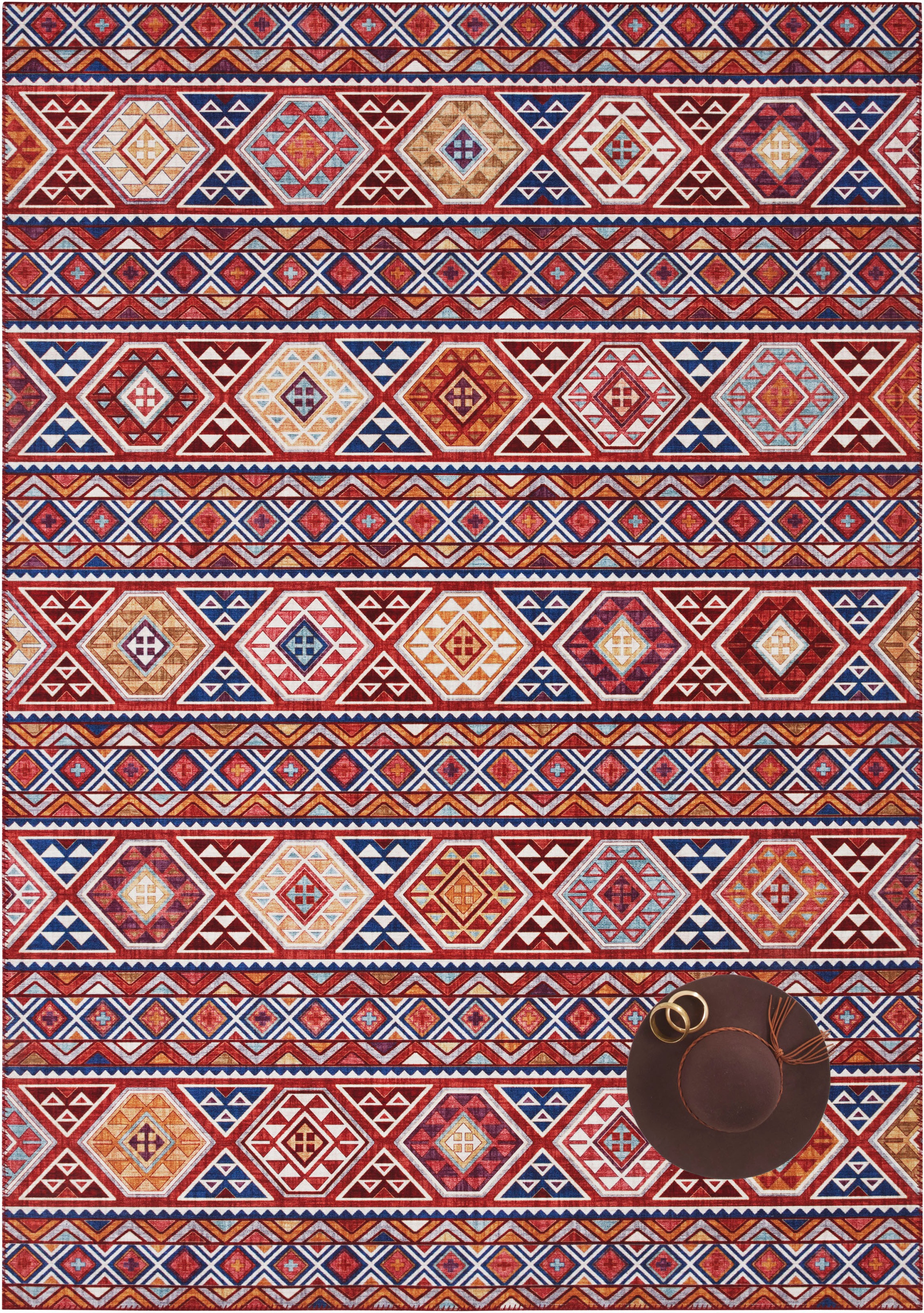 ELLE DECORATION Läufer »Anatolian«, rechteckig, 5 mm Höhe, Orient Optik, Vintage Design, gekettelt, kräftige Farben