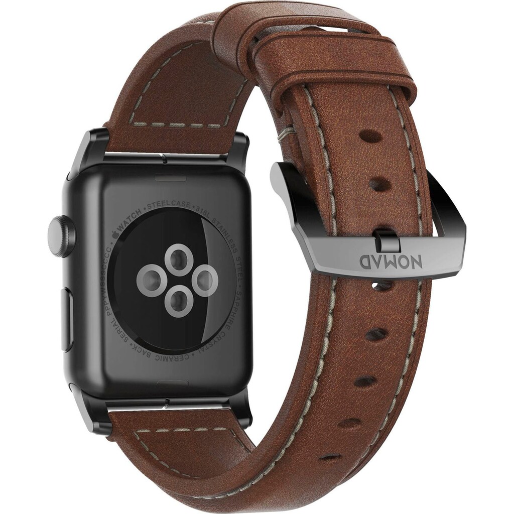 Nomad Smartwatch-Armband »Strap Trad. Lthr. Brown Connect. 42/44/45/49mm«