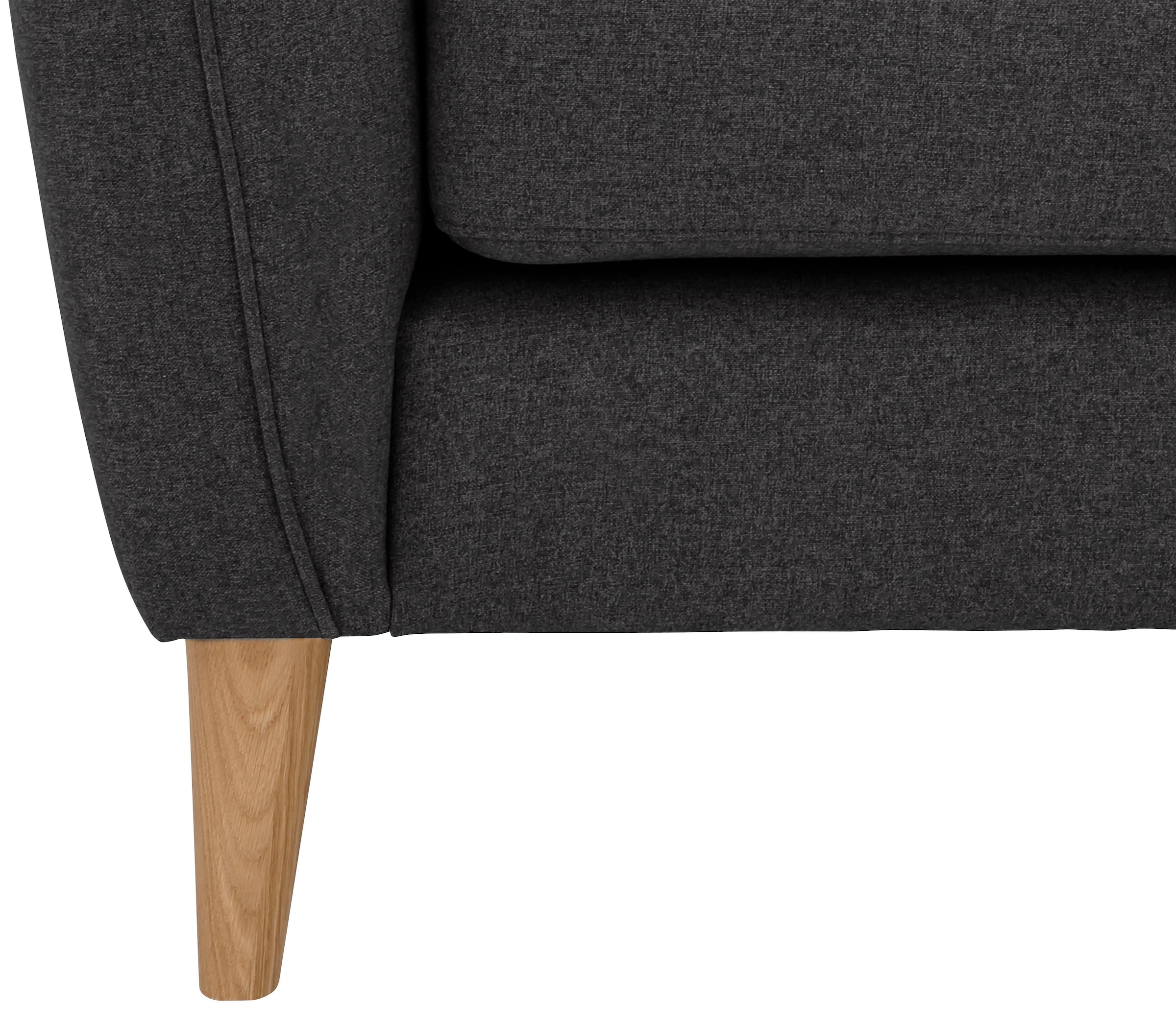 Home affaire Ecksofa »MARSEILLE (242/152cm),L-Form, Rec. rechts/links«, Massivholzbeine aus Eiche, in verschieden Bezügen und Farbvarianten