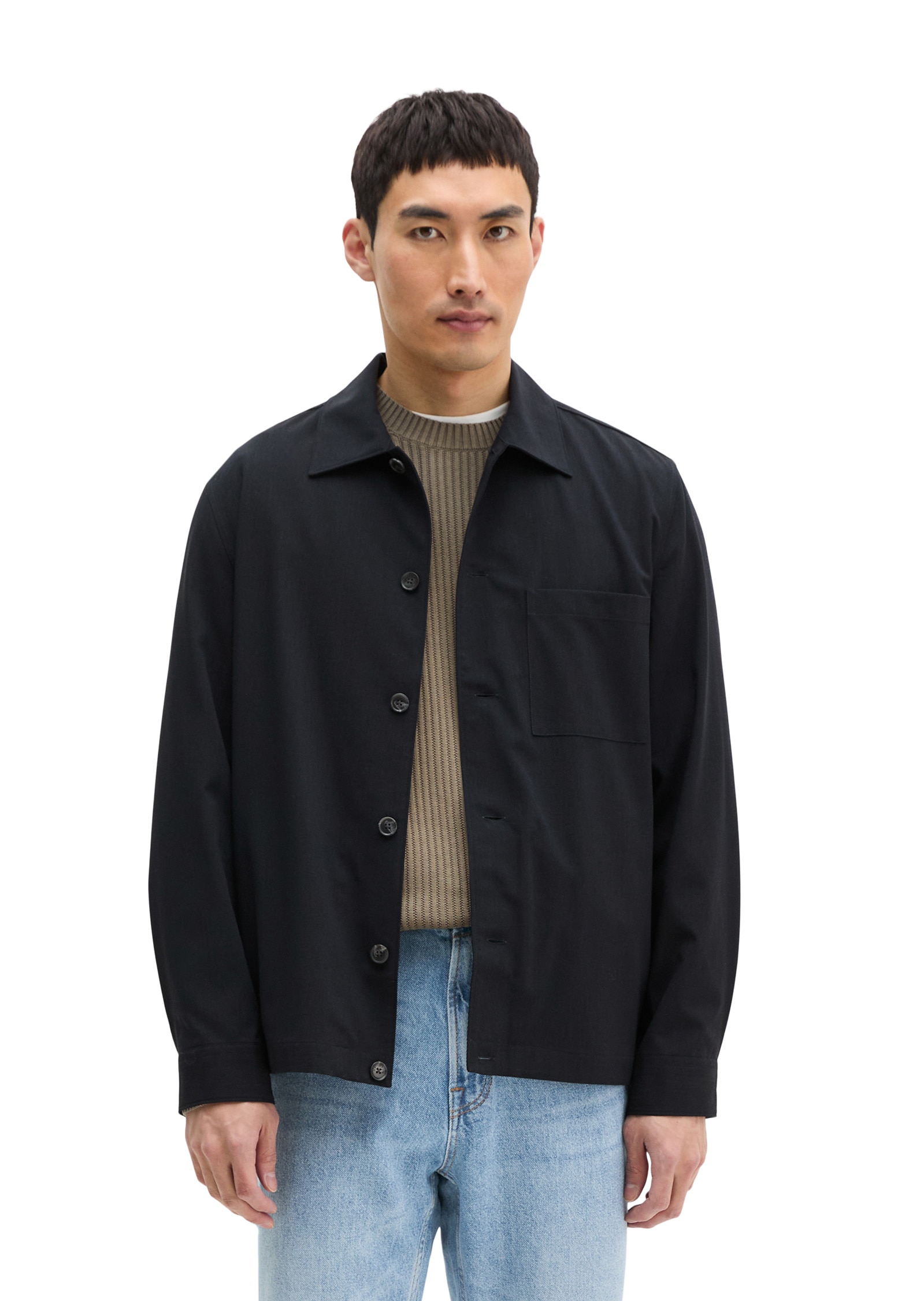 Marc OPolo Kurzjacke "aus sommerlichem Woll-Mix" ohne Kapuze günstig online kaufen