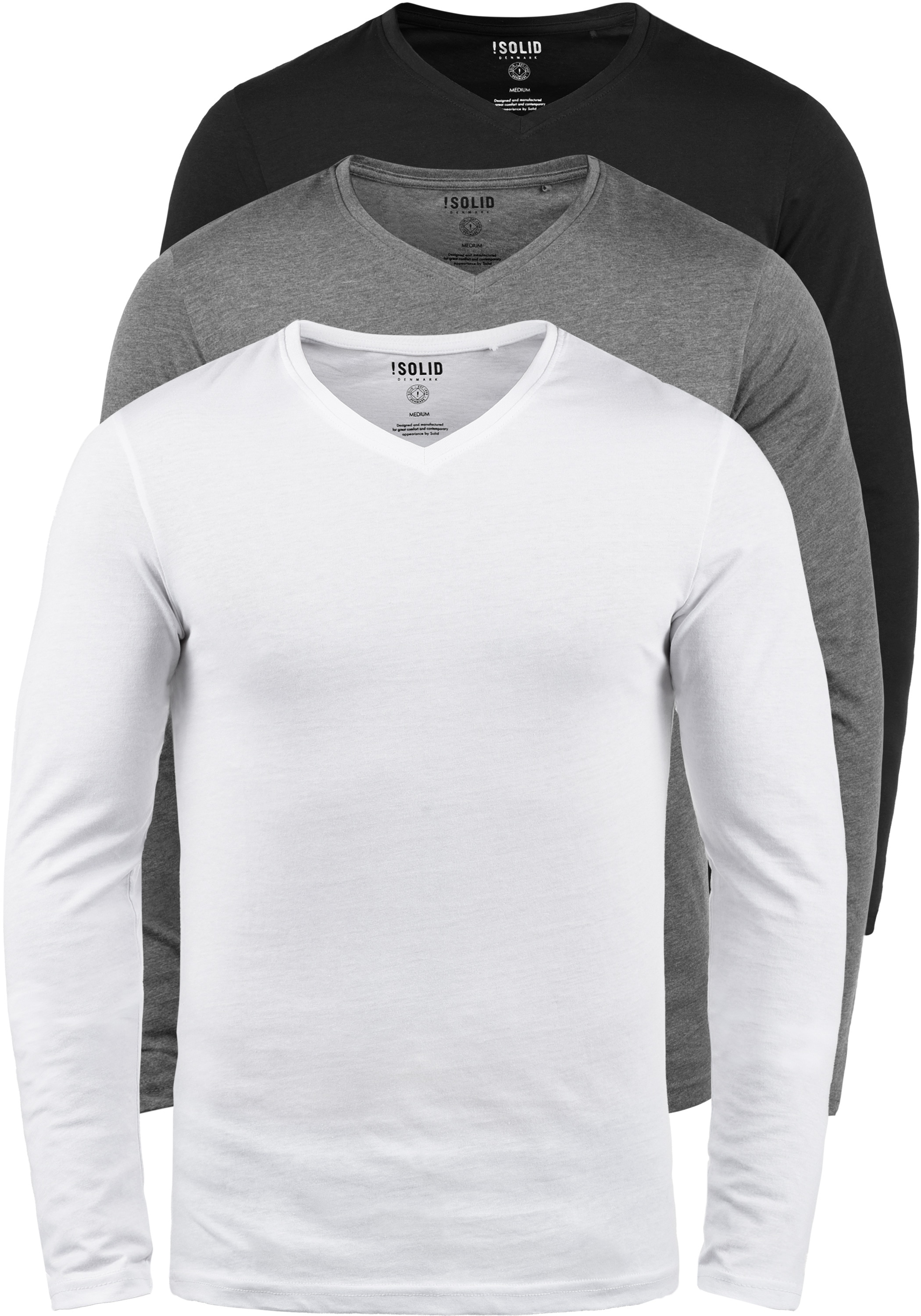 Solid V-Ausschnitt-Pullover "V-Shirt SDBasil"