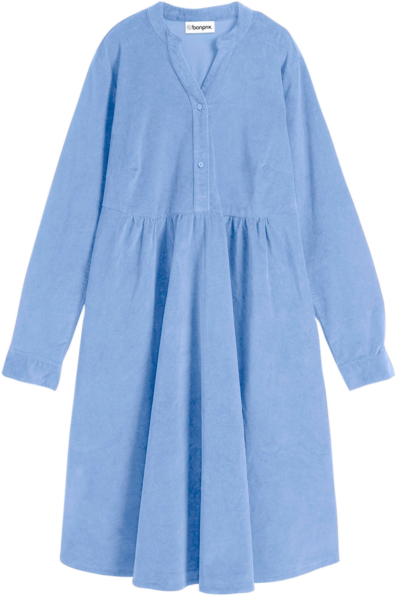 bonprix Midikleid »Kleid aus Baumwollcord« für entspannten Look, aus weichem Baumwollcord, mit Elasthan-Anteil