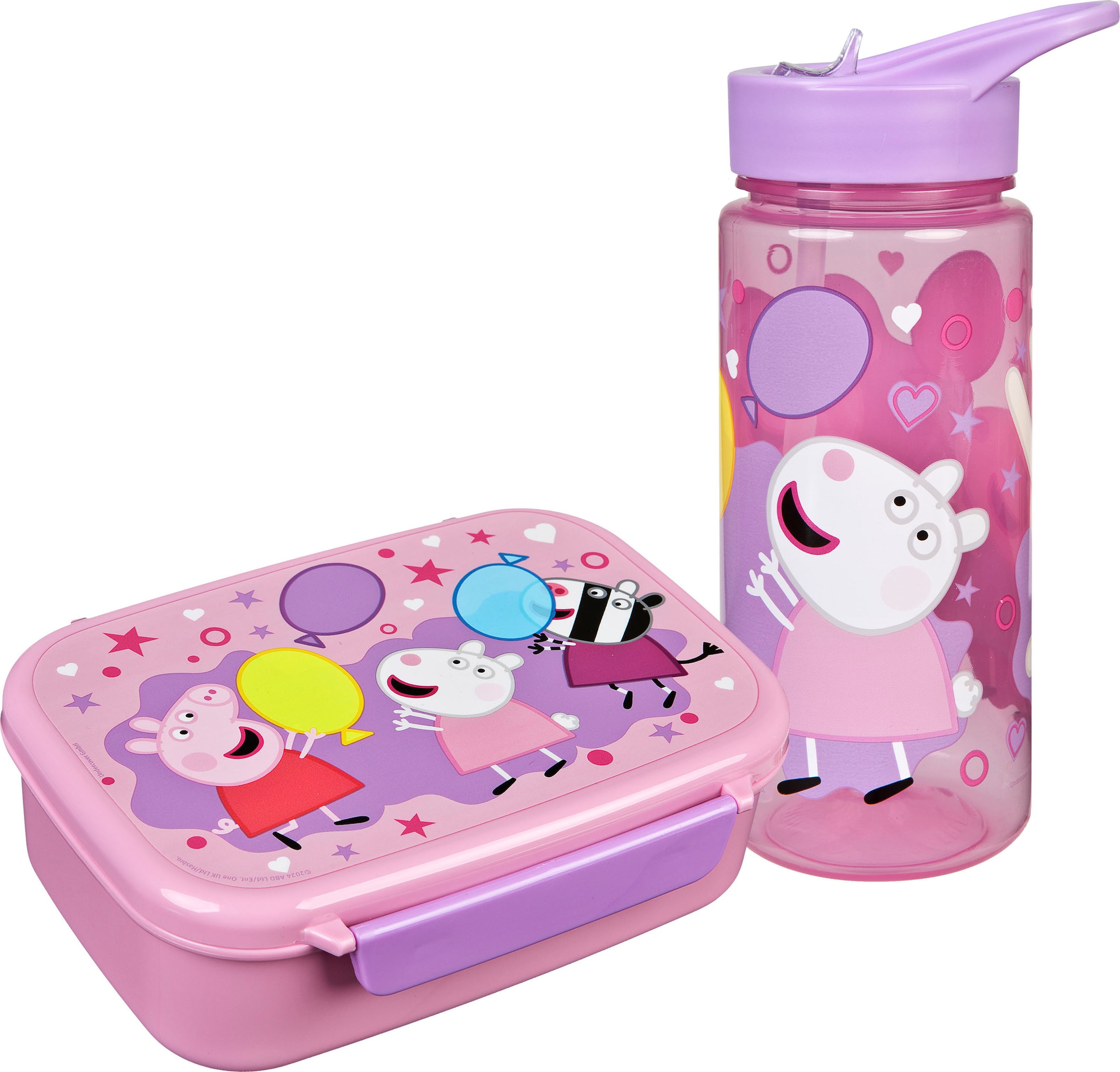 Lunchbox »Brotzeitdose & Trinkflasche, Peppa Pig«, (Set, 2 tlg.), mit Trinkflasche