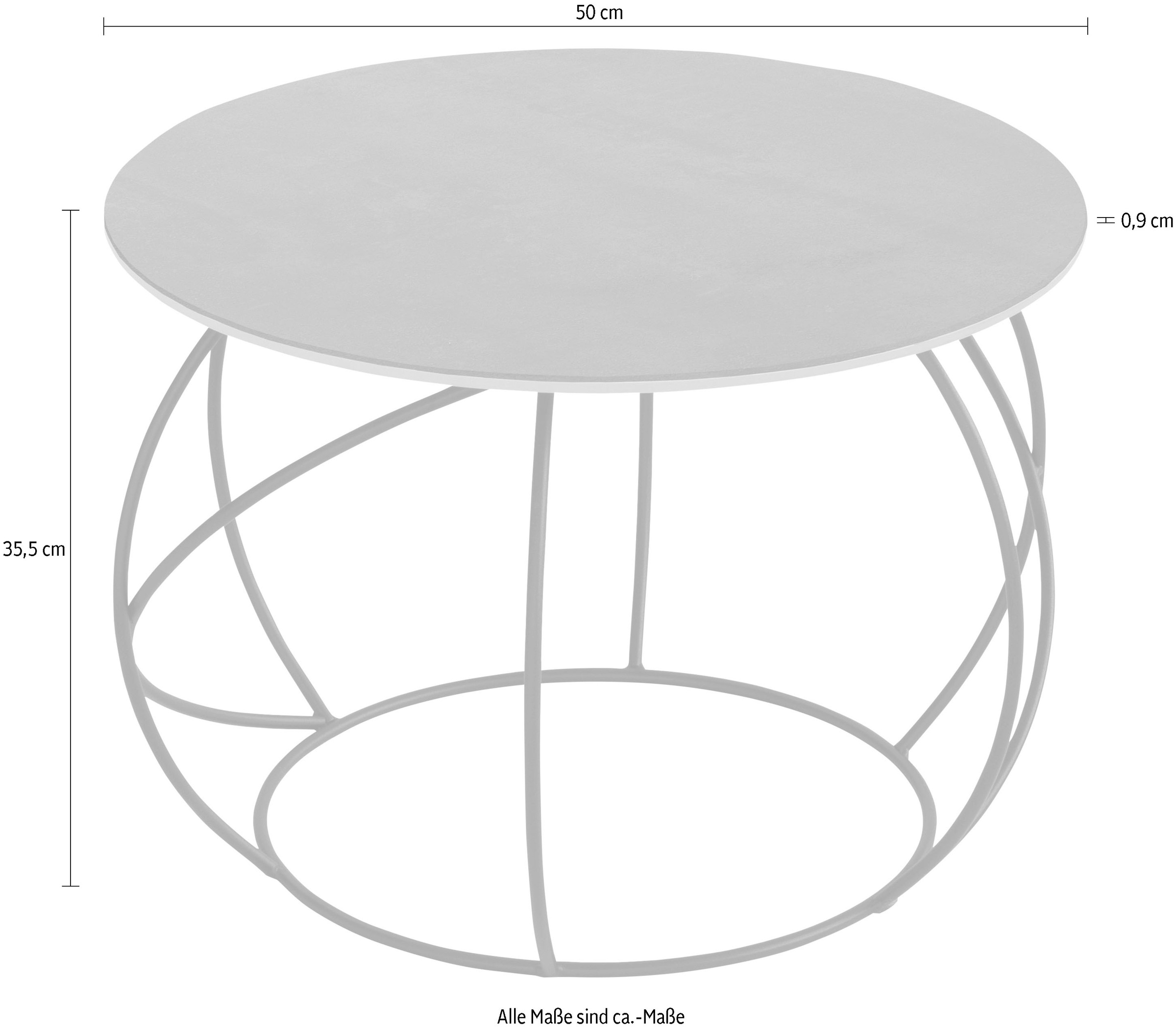 Henke Keramik Möbel Beistelltisch, bestellen aus Tischplatte hochwertiger | BAUR