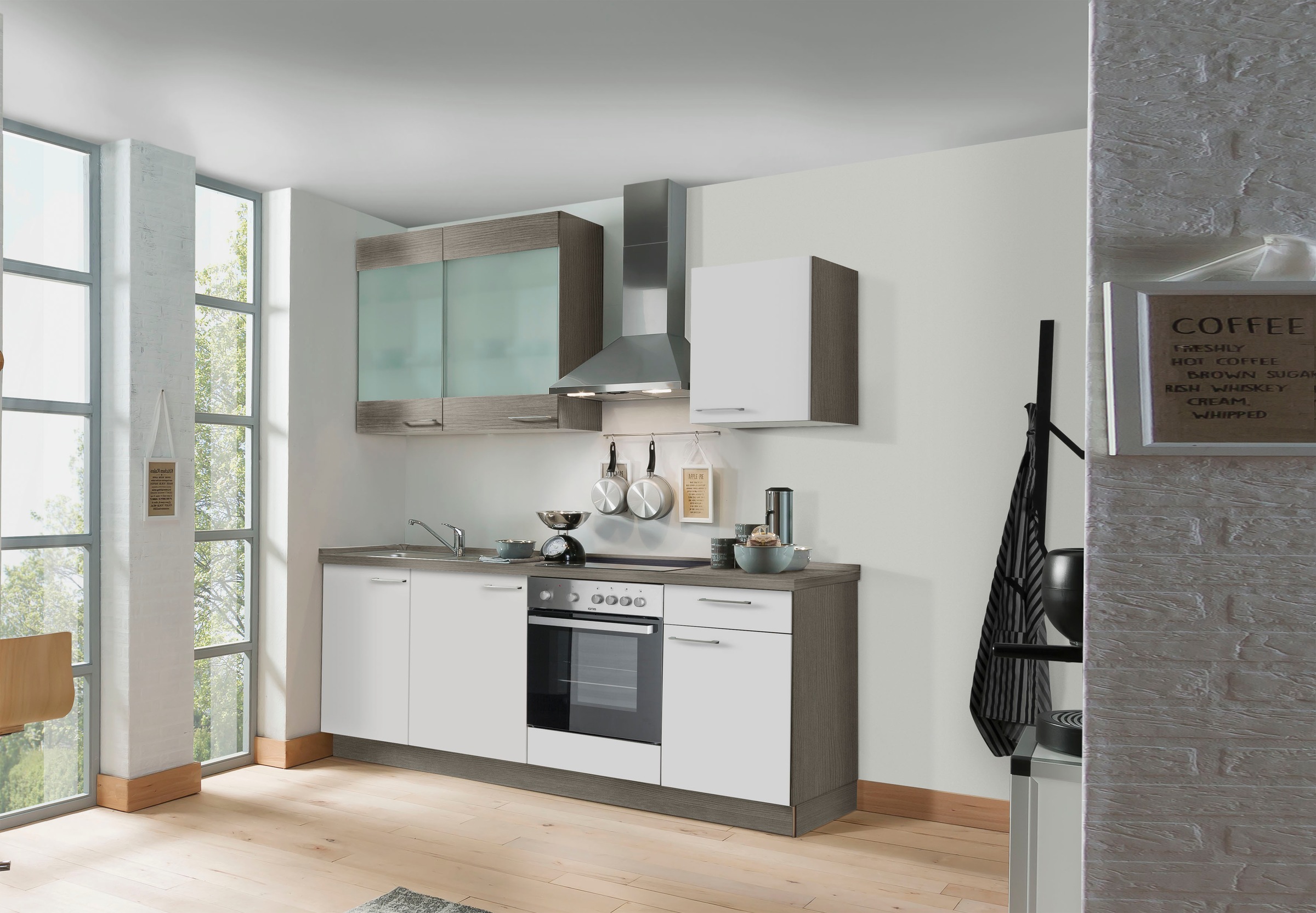 KOCHSTATION Küchenzeile ""KS-Trea", wahlweise mit E-Geräten, höhenverstellb günstig online kaufen