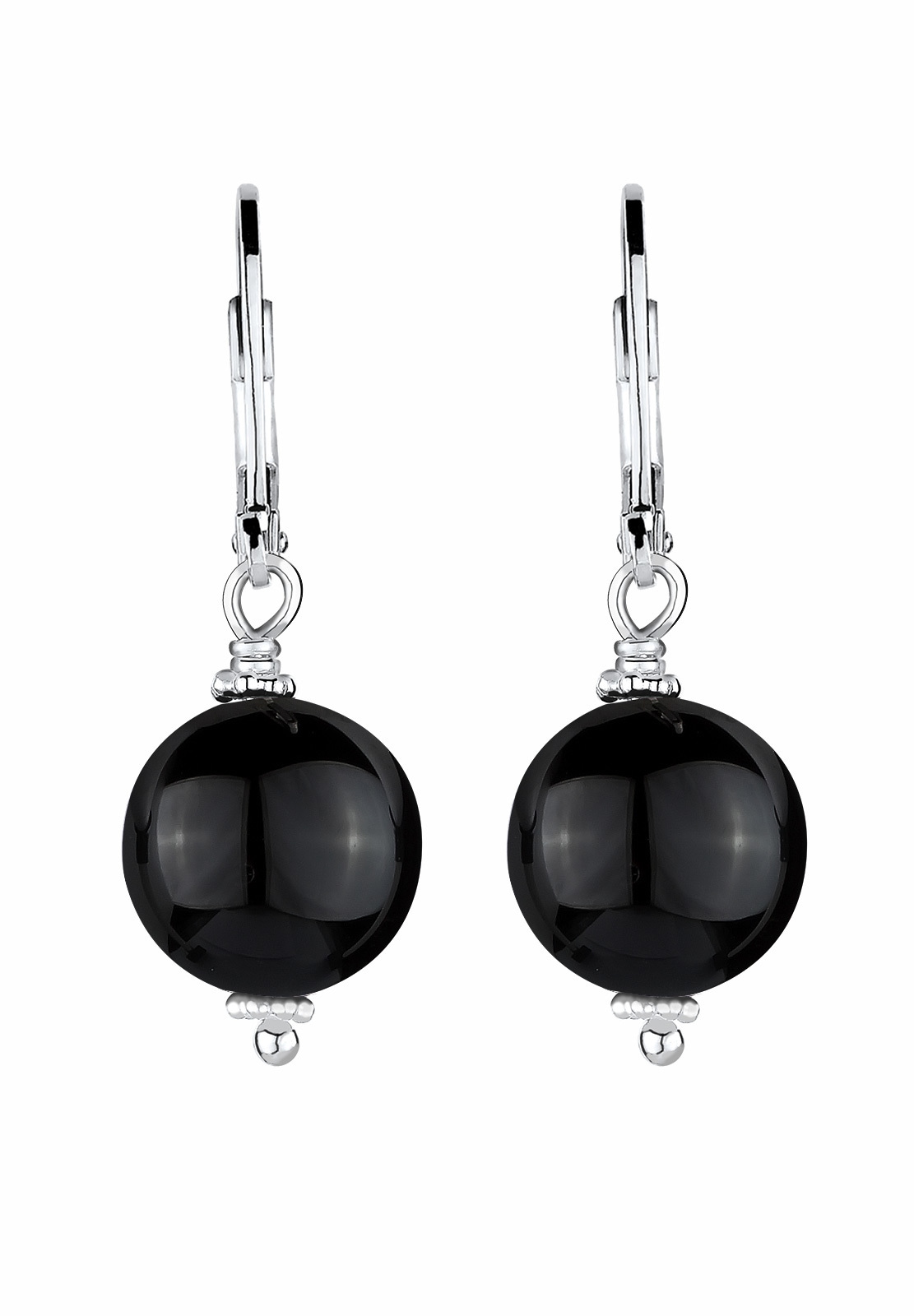Elli Paar Ohrhänger »Elli Ohrringe Onyx Edelstein Basic Klassisch 925 Silber«