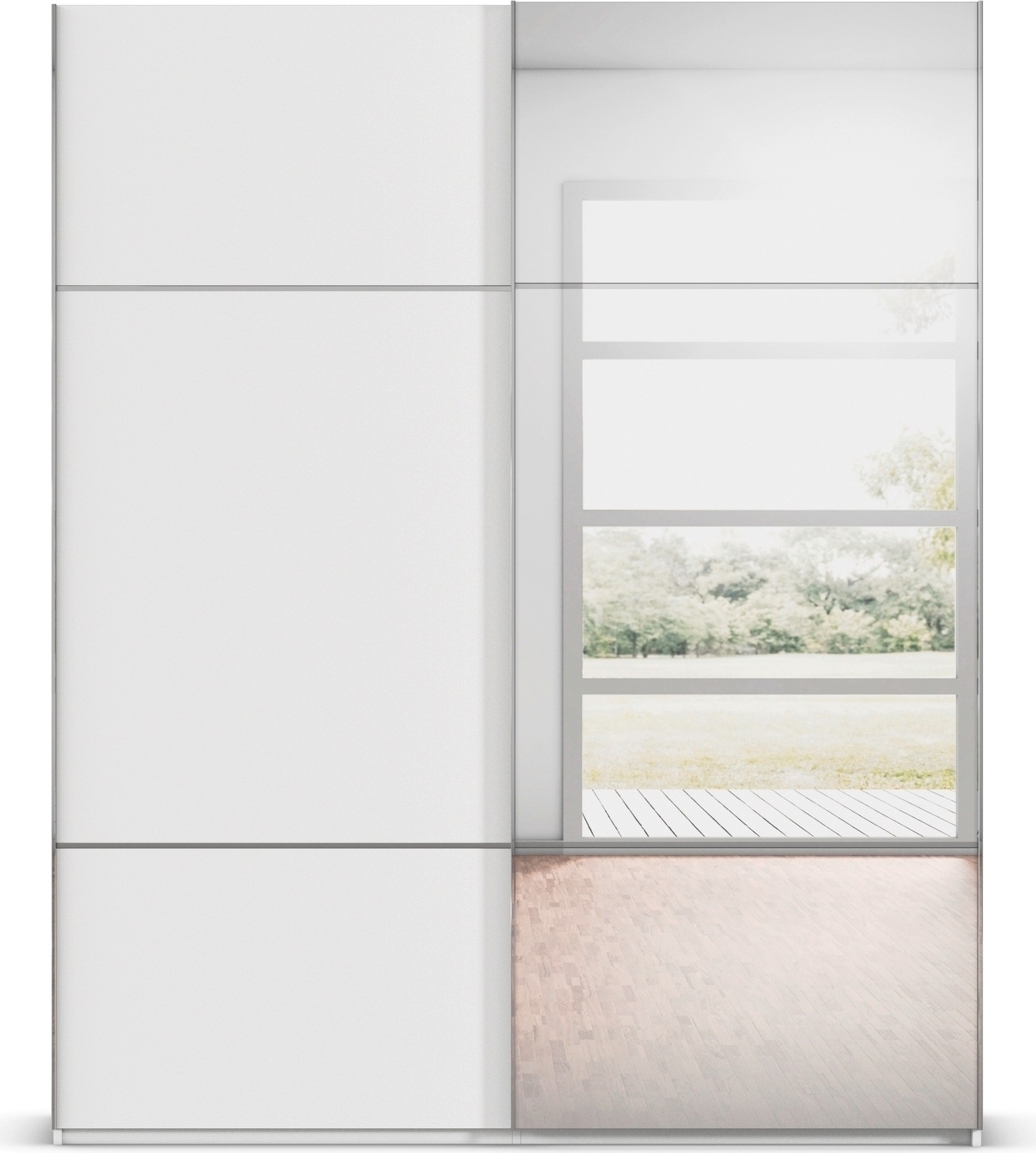 Thumbnail - rauch Schwebetürenschrank "Kleiderschrank Schrank Garderobe Schlafzimmerschrank SCALE-TRIO", edle dreigeteilte Front mit...