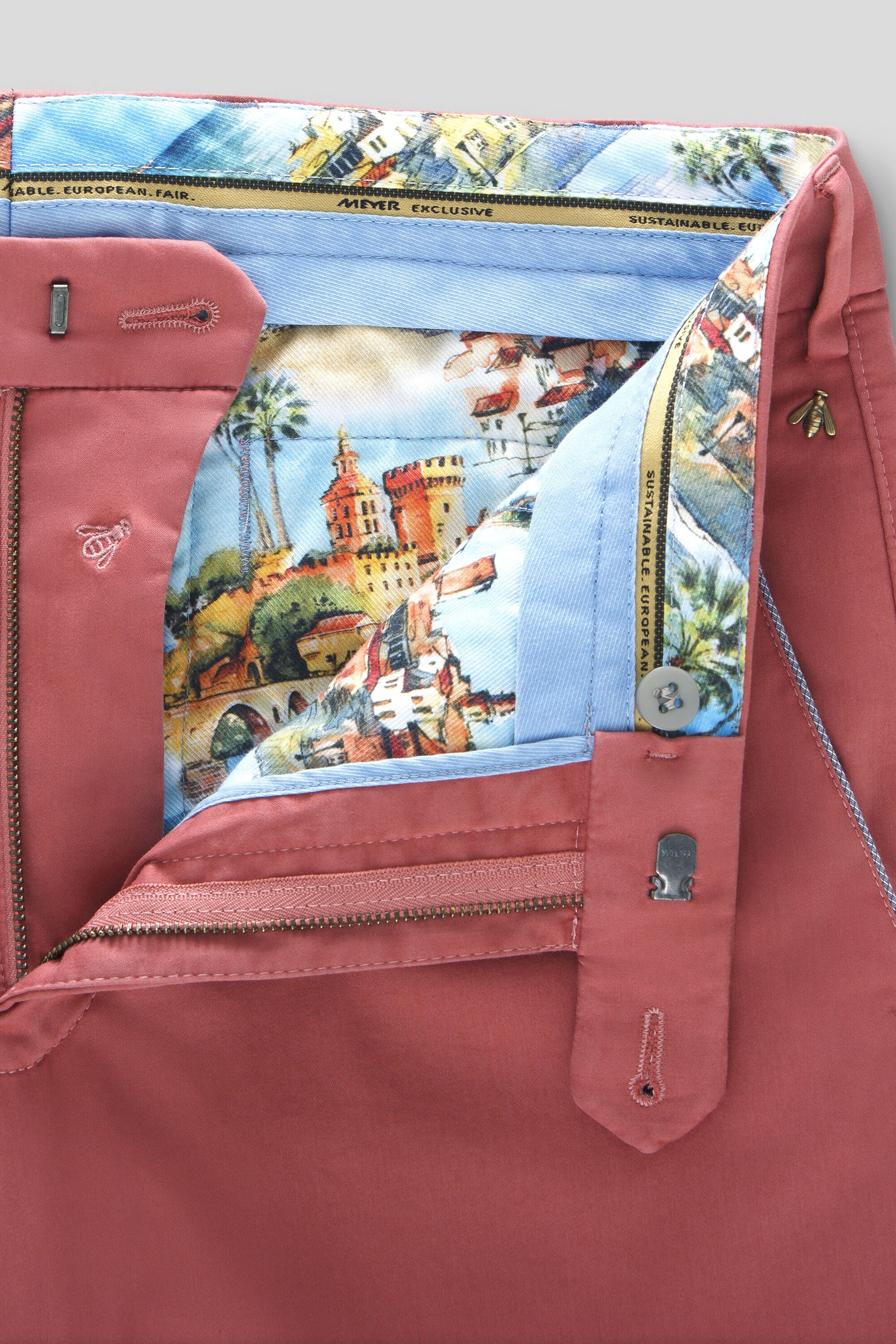 MEYER Chinos »NEW YORK Art.1-8130«  mit buntgewebtem Innenfutter