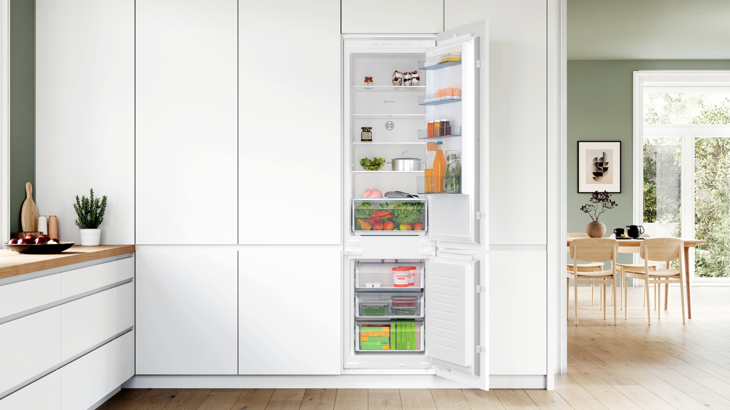 BOSCH Einbaukühlgefrierkombination Serie 2 "KIN96NSE0" 193,5 cm hoch 54,1 c günstig online kaufen