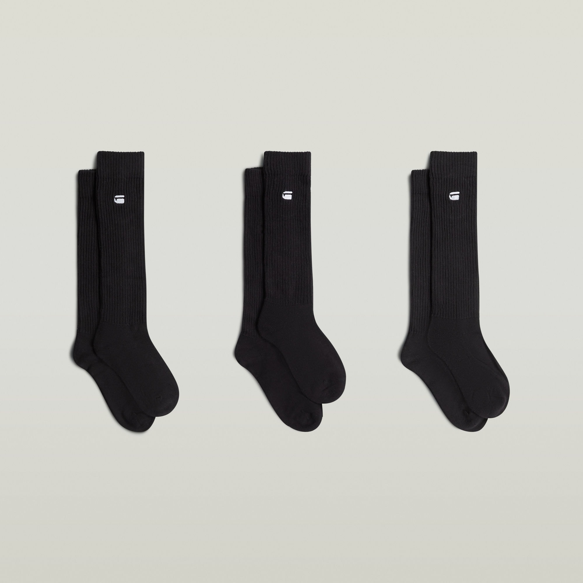 G-STAR Langsocken »MYSTIC, SLOUCHY SOCKS« Packung, 3 Paar tlg. mit Logostickerei