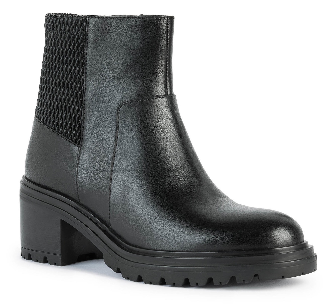 Stiefelette »D DAMIANA«, Blockabsatz, Boots mit Stretcheinsatz